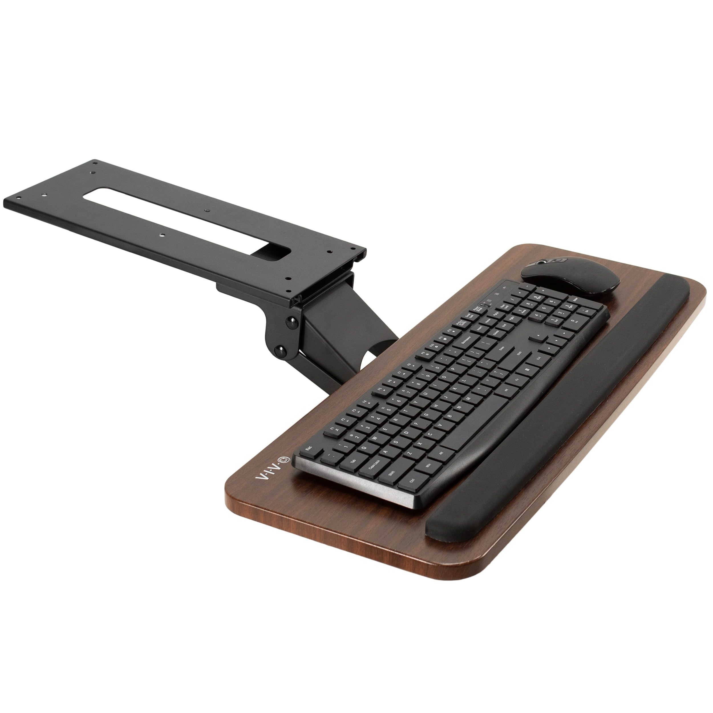 Dark Wood Adjustable Ergonomic Keyboard and Mouse Tray