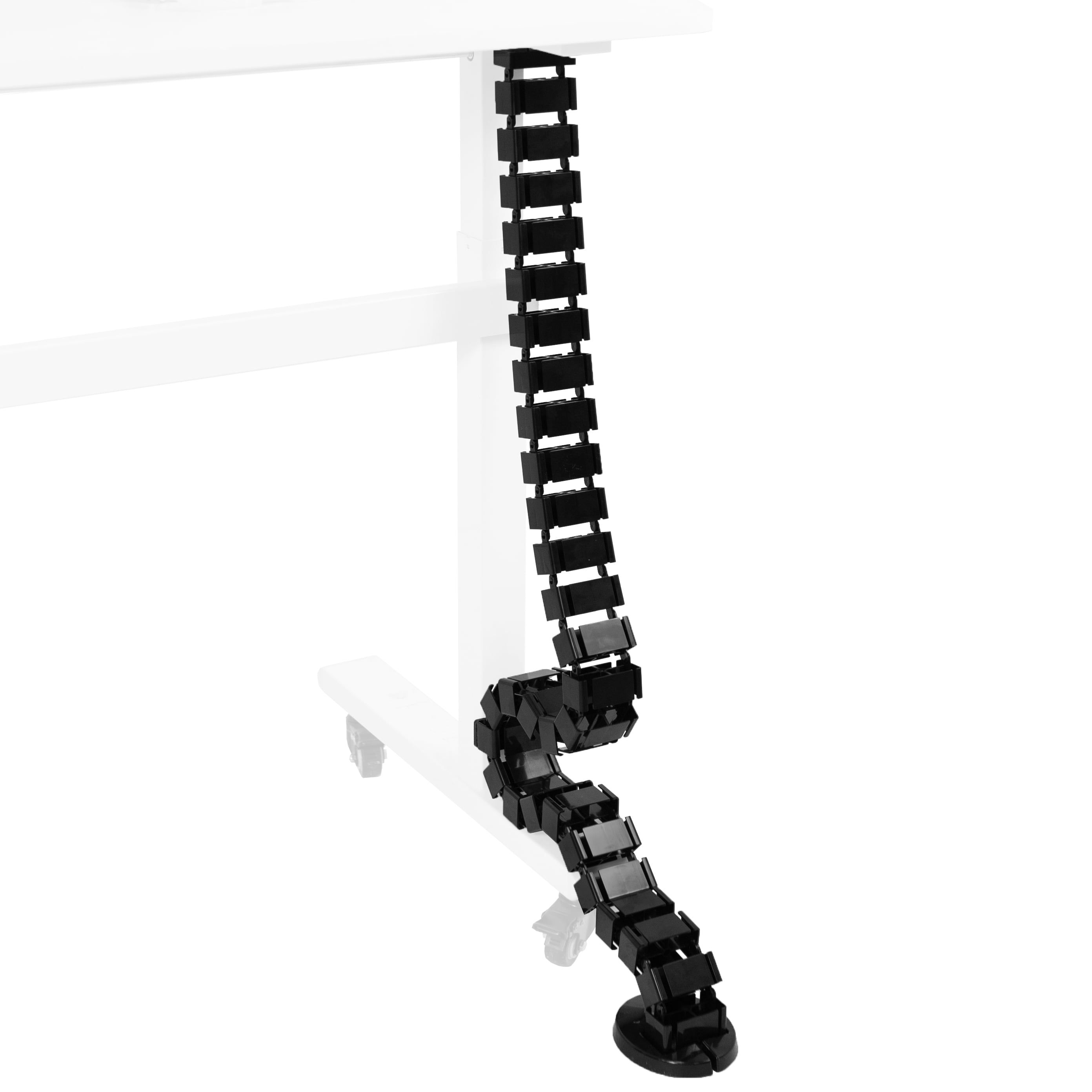 Black Magnetic Vertebrae Cable Management for Adjustable Desks