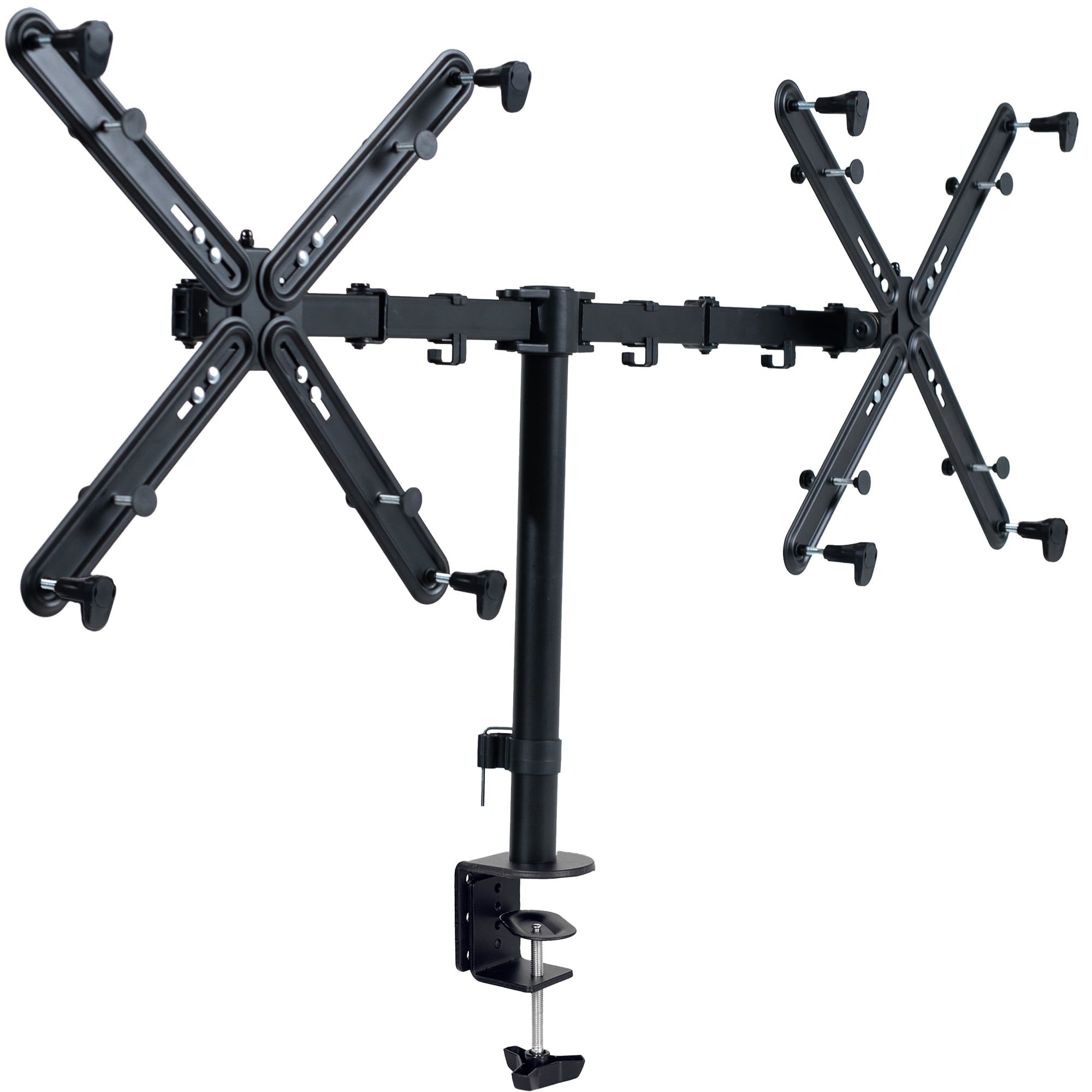 Black Dual Monitor Desk Mount with VESA Adapter Brackets