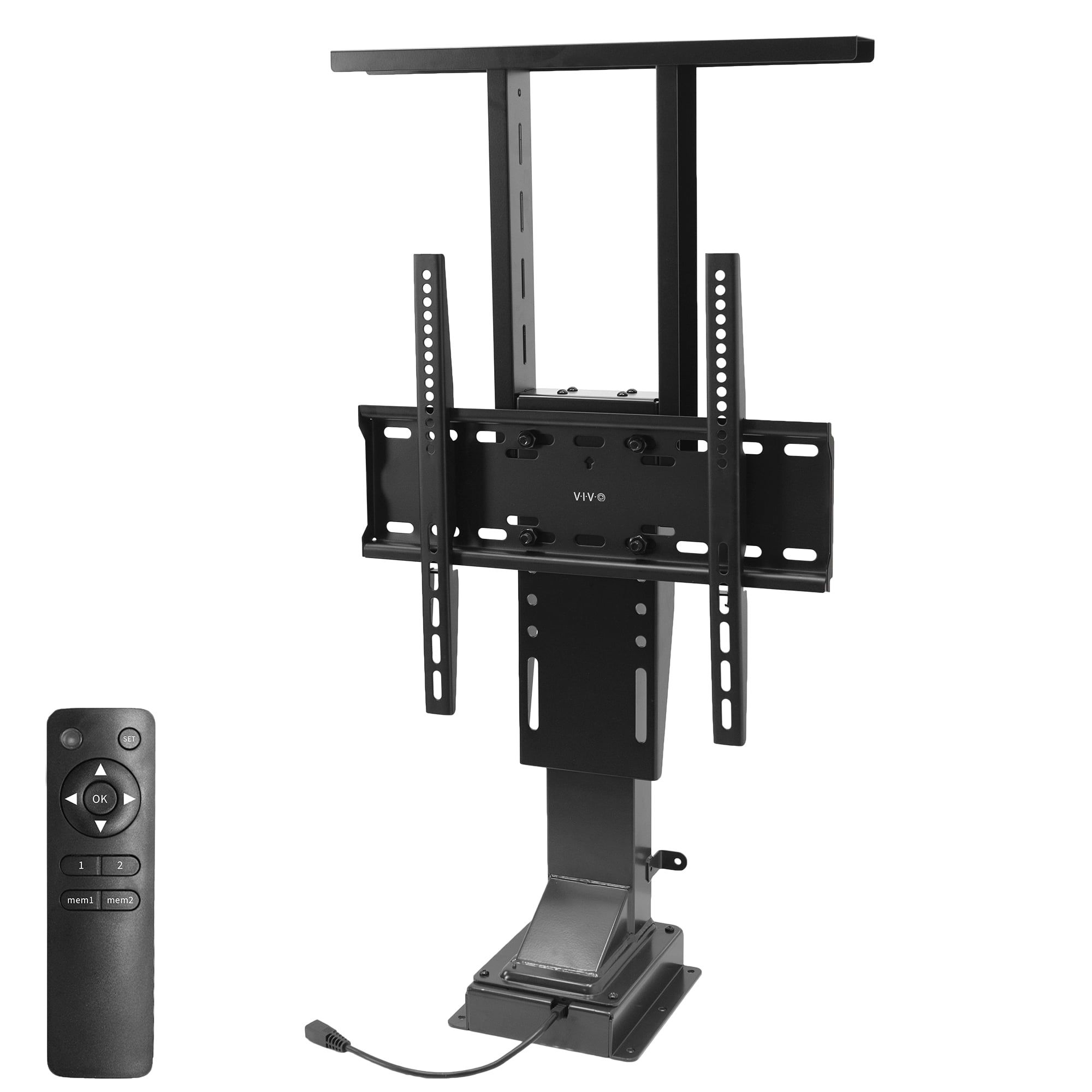 Black Motorized TV Stand with Remote Control for 32-48 inch Screens