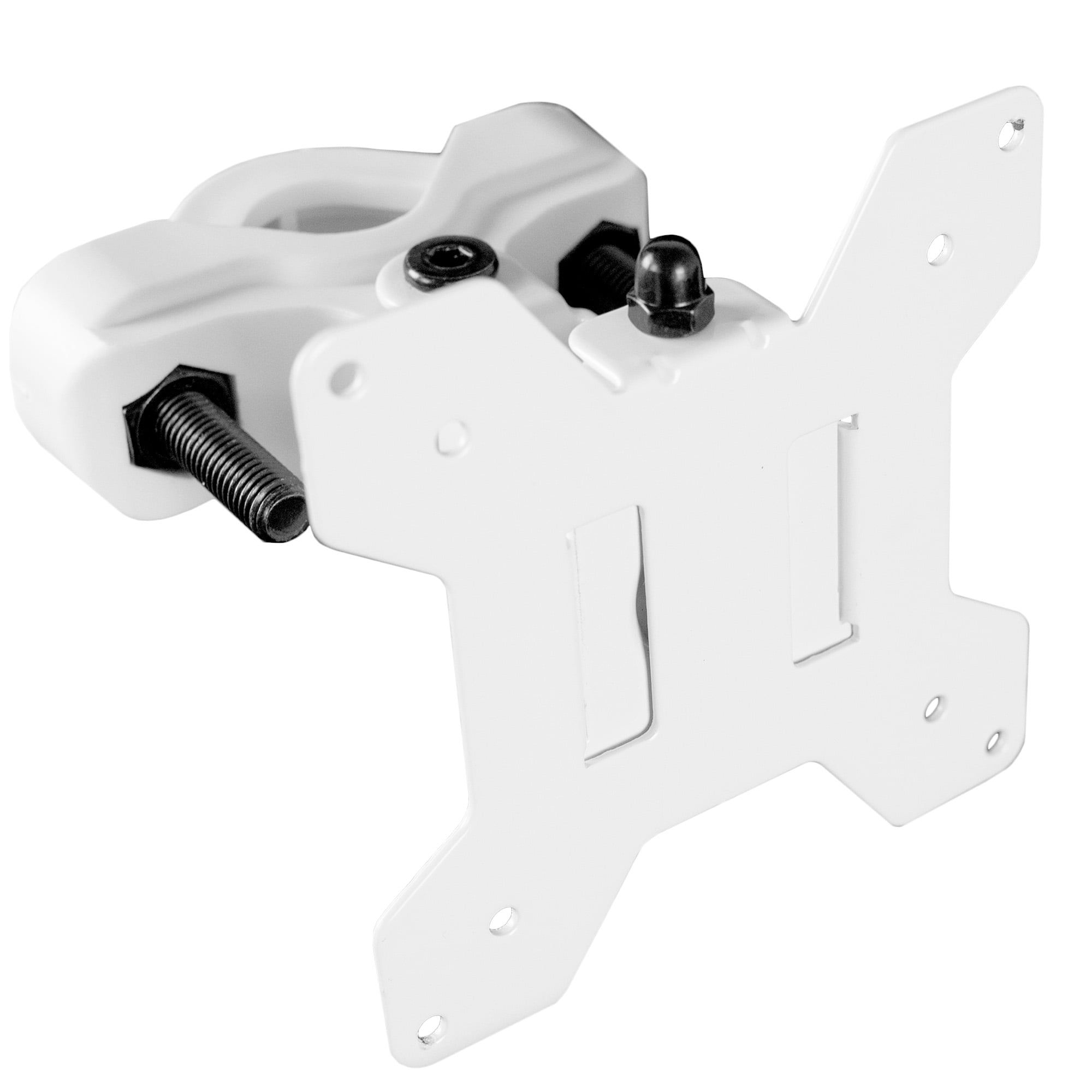 White Steel Universal Full-Motion VESA Pole Mount Bracket