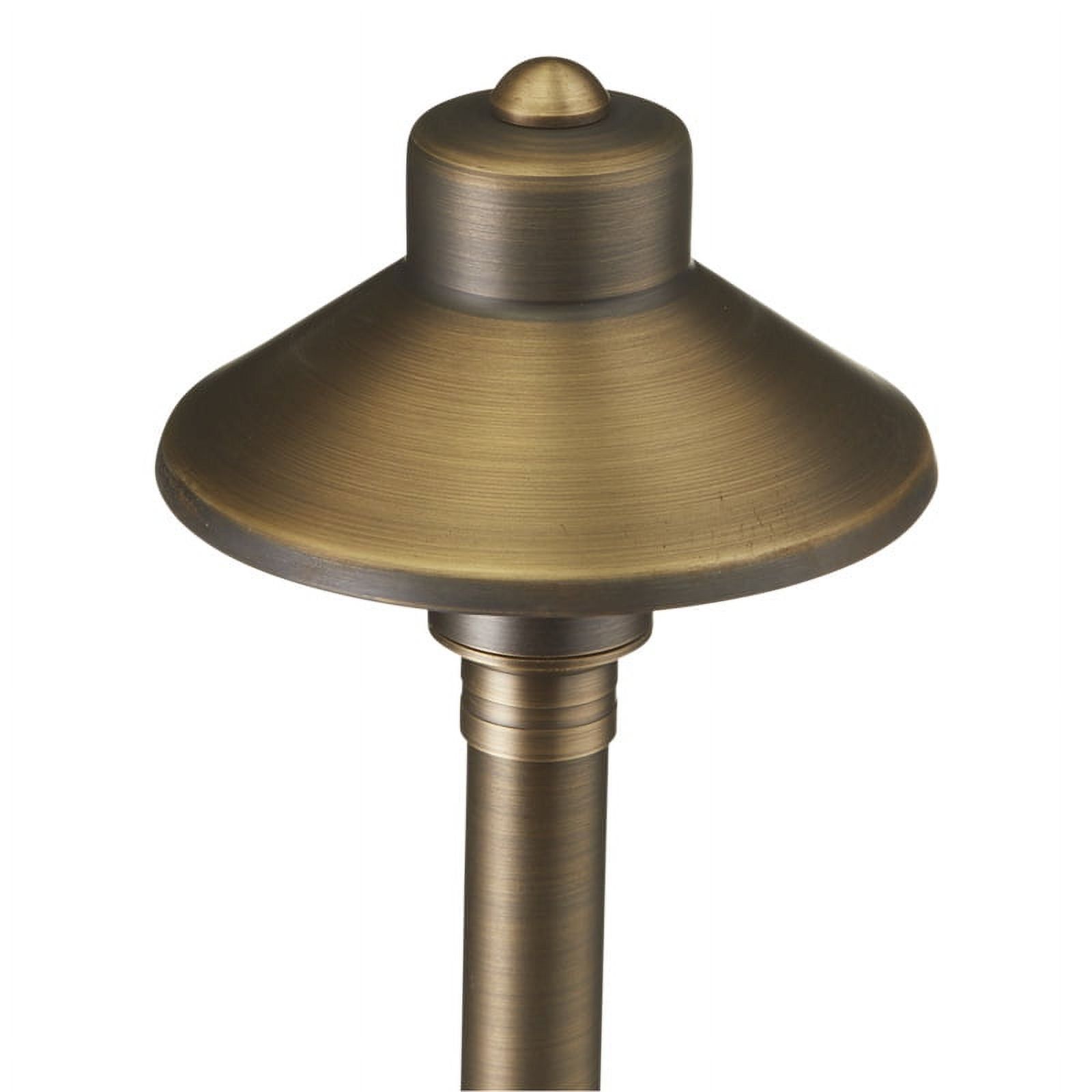 Bronze 25" Polished Brass Pathway Light with 5" Shade