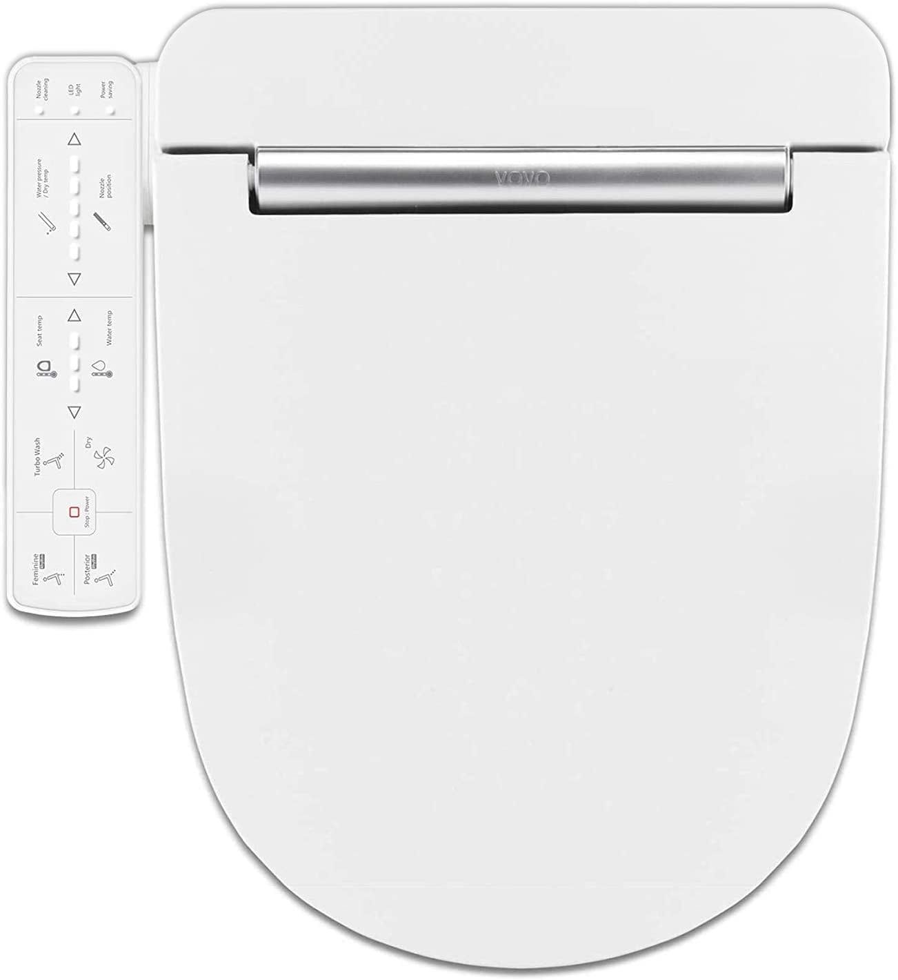 VOVO White Round Heated Smart Bidet Toilet Seat