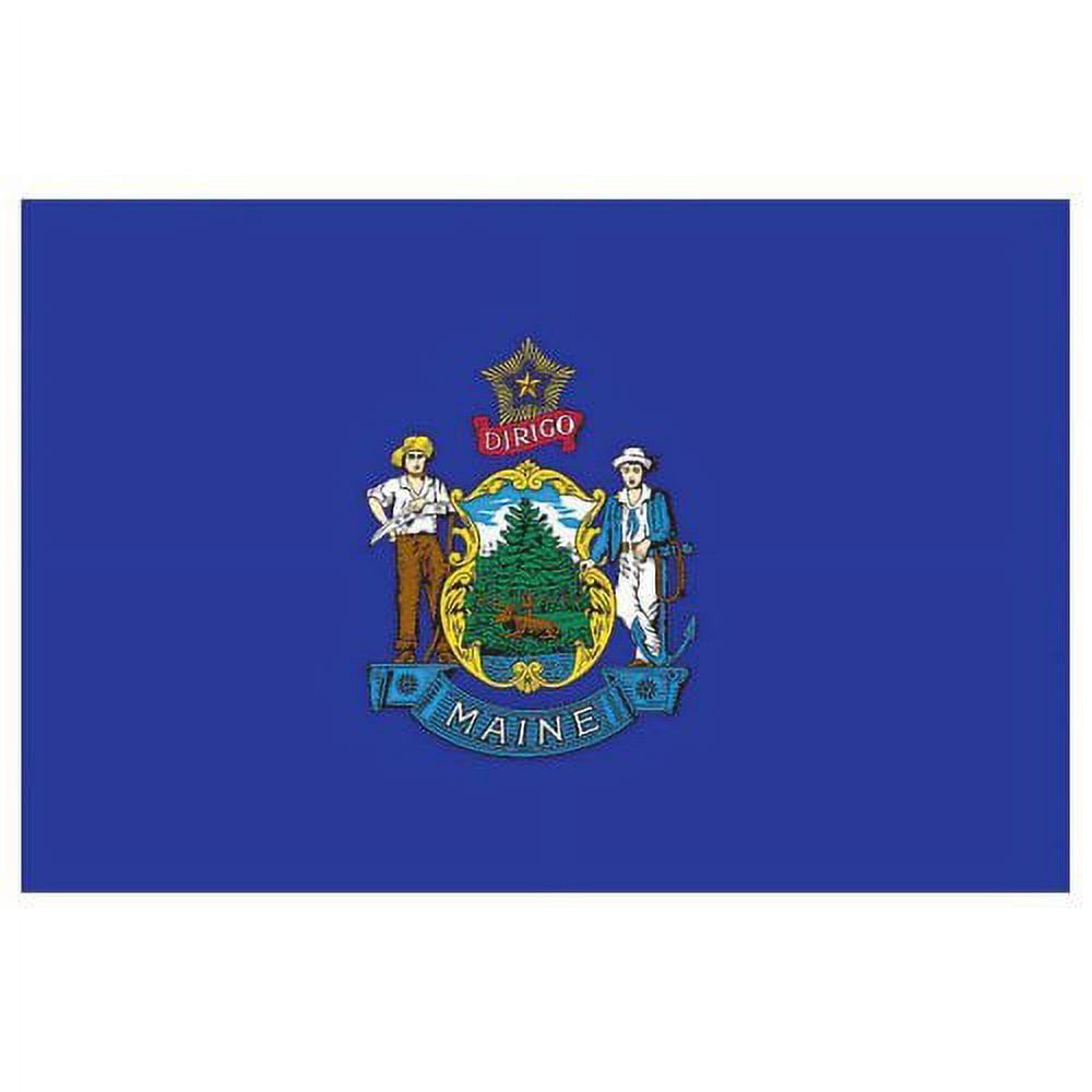 Valley Forge Maine State Flag 36 in. x 60 in. Blue Nylon