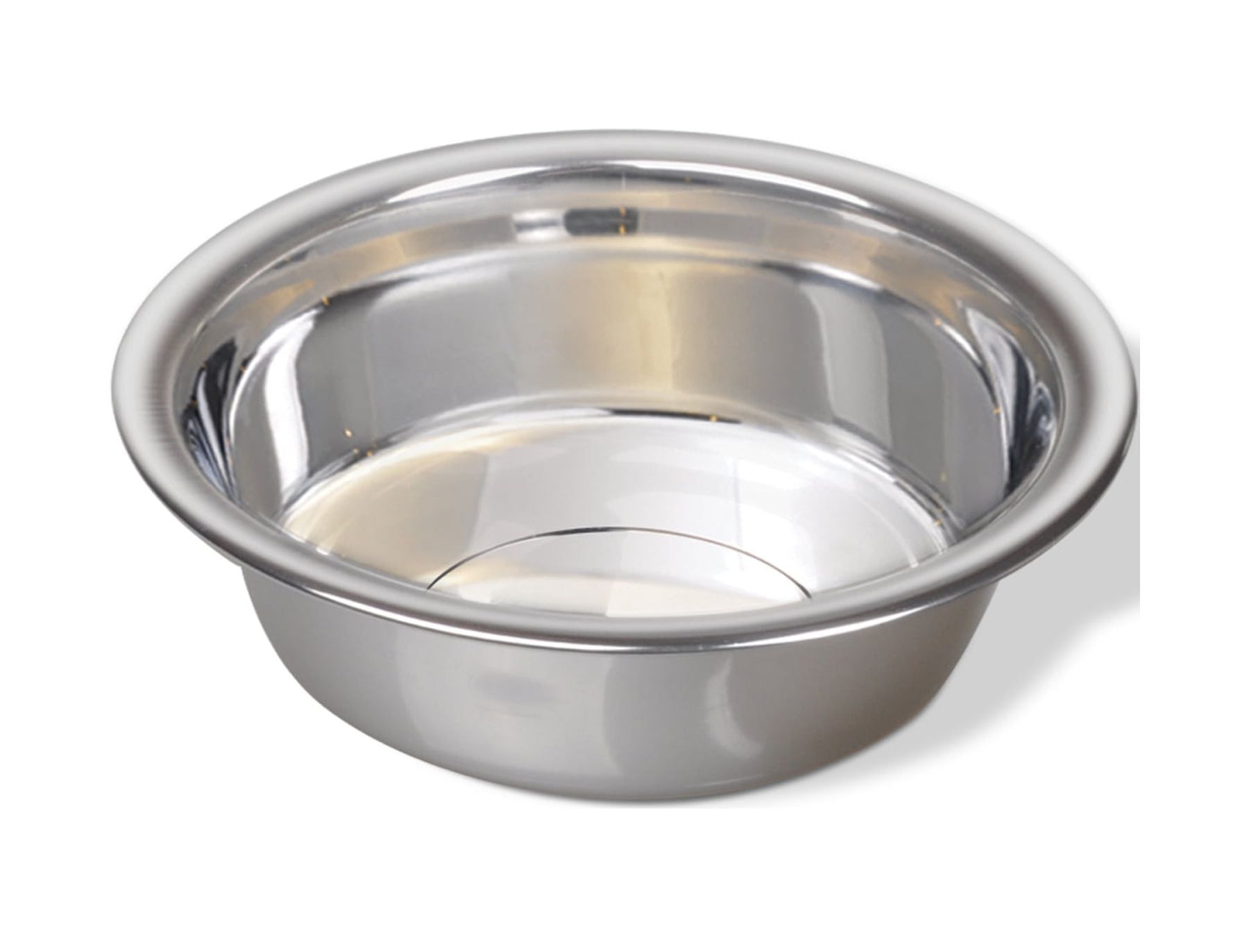 Large Stainless Steel Pet Feeding Bowl with Polished Finish