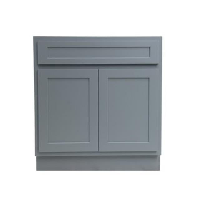 White Shaker Style 39" Freestanding Bathroom Vanity Cabinet