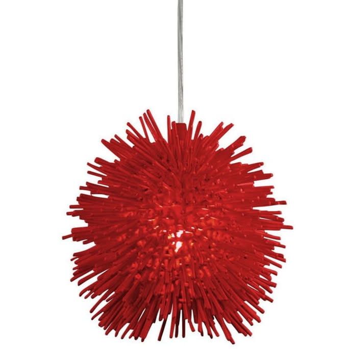 Super Red Mini Globe Steel Pendant Light