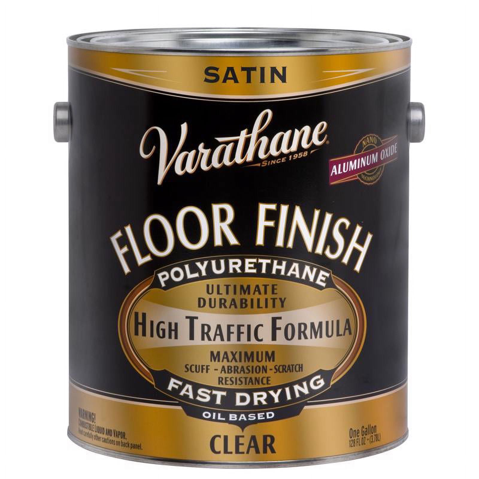 Varathane Satin Clear Oil-Based Polyurethane Floor Finish 1 Gallon