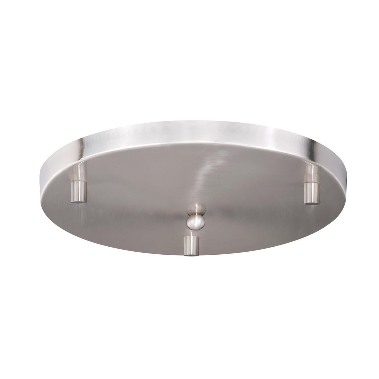 Satin Nickel 11.75" Round Canopy Kit for Mini Pendant Lights