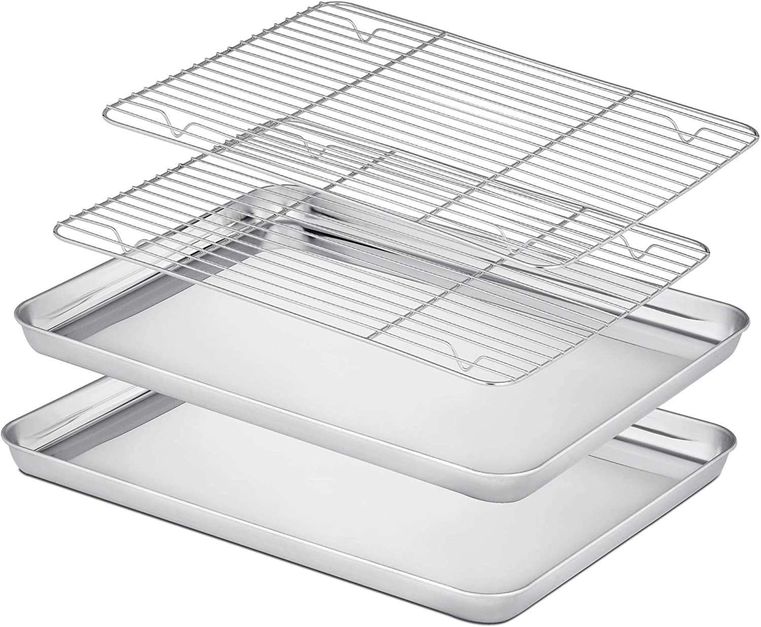 Stainless Steel Non-Stick Baking Sheet Set with Racks