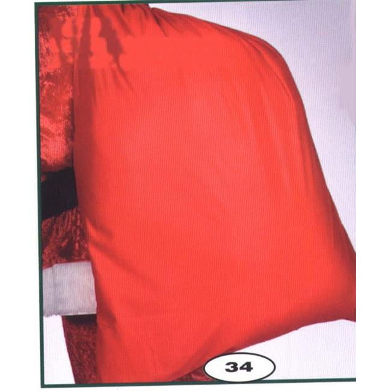 Large Red Velour Santa Gift Bag with Drawstring