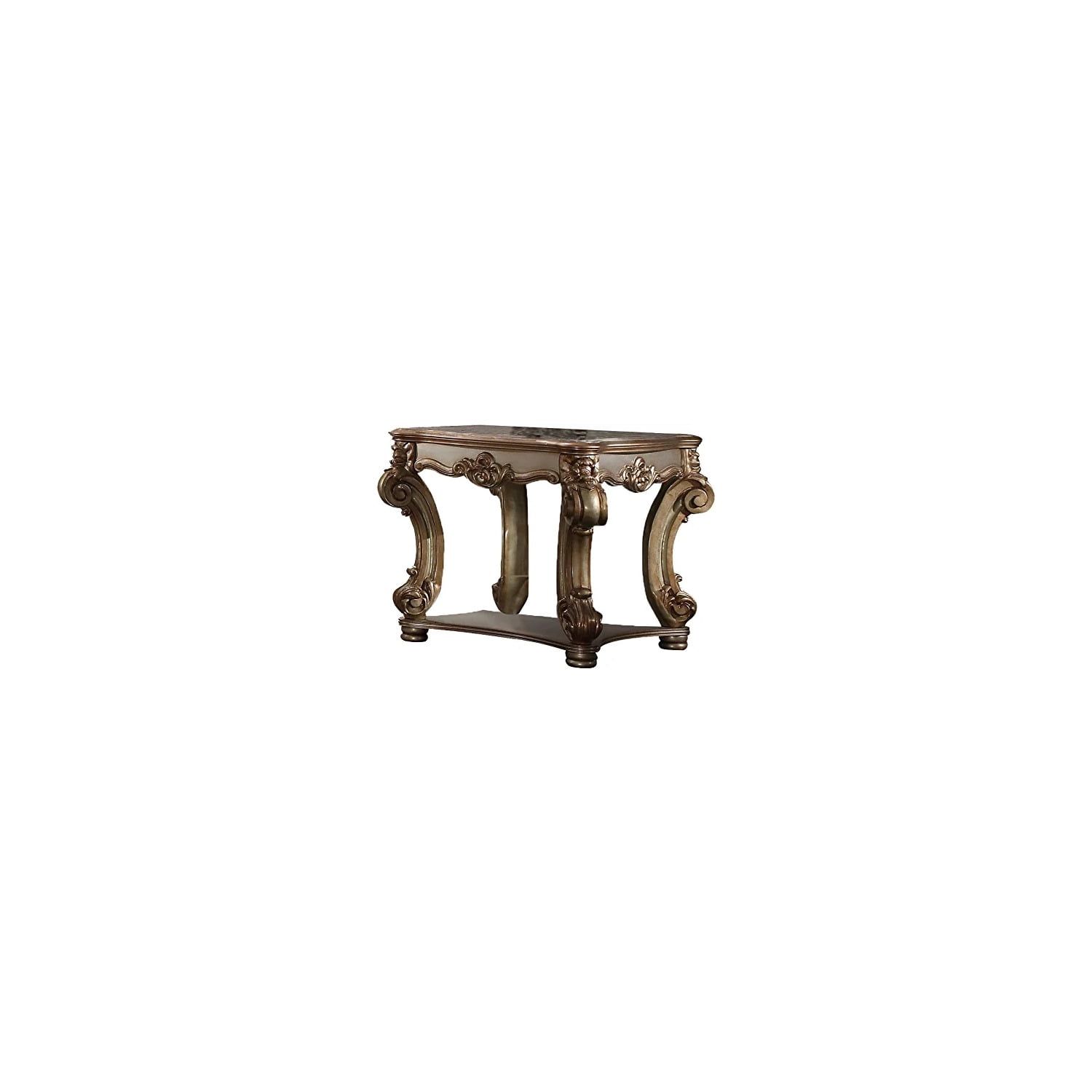 Vendome Gold Patina Rectangular Wood End Table