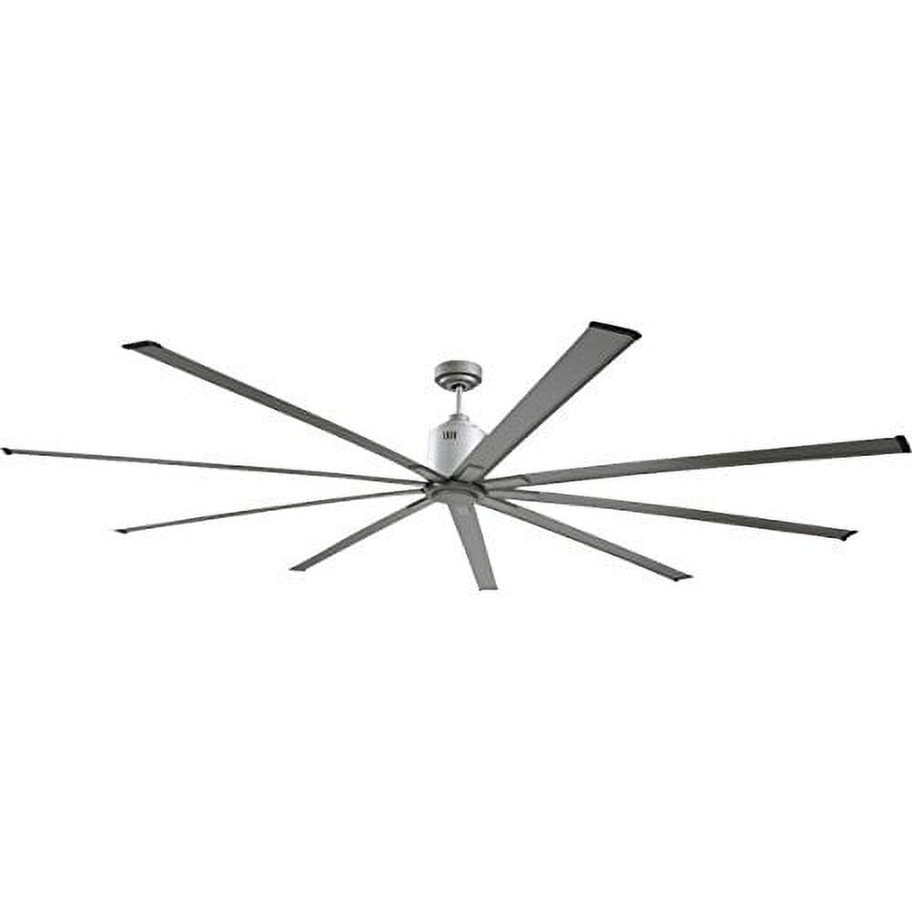 Maxx Air 96" Nickel Industrial Ceiling Fan with Remote and Lighting