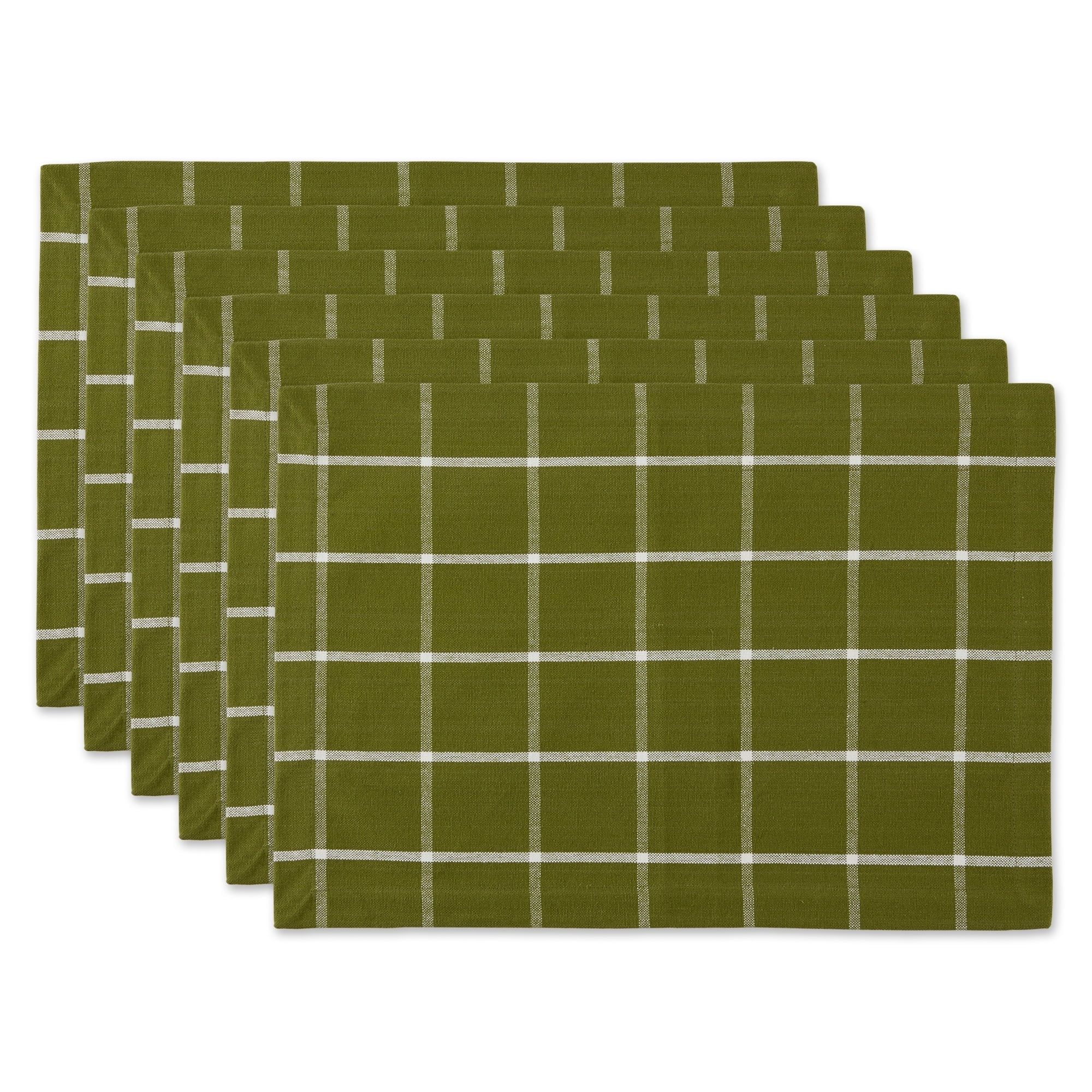 Ventana Green Check Cotton Placemat Set of 6