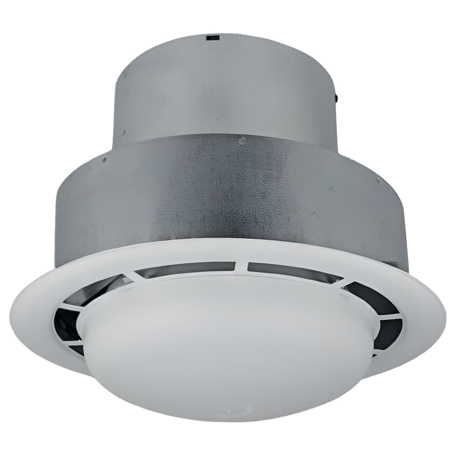 White 14" Ceiling Mount Bathroom Exhaust Fan with Light