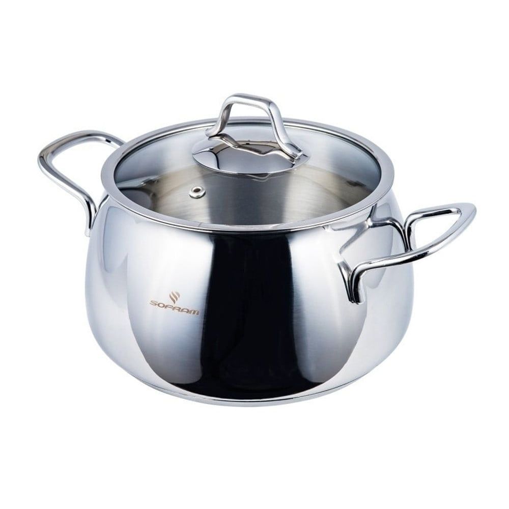 Venus 2.1-qt Stainless Steel Stock Pot with Glass Lid