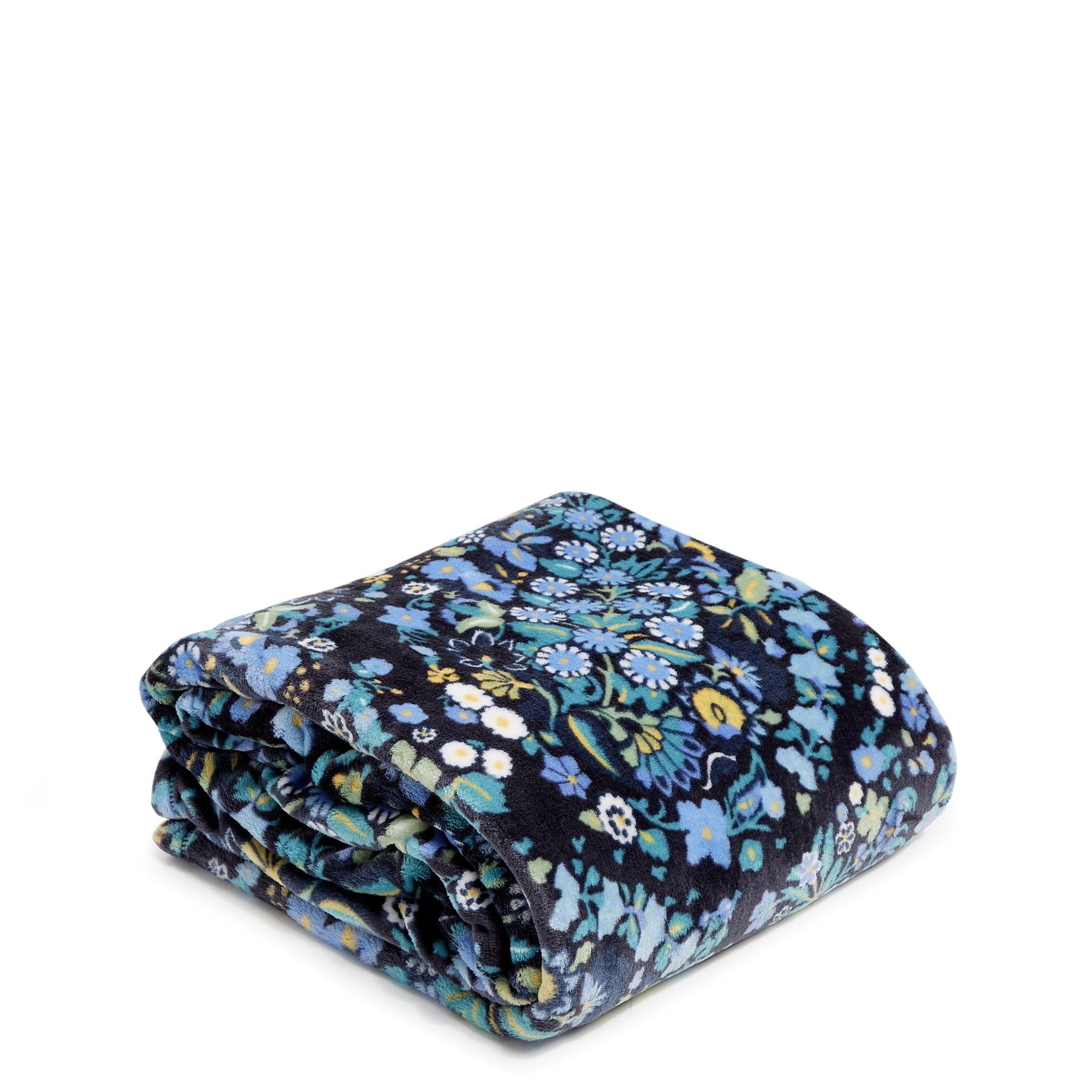 Dreamer Paisley Blue and Yellow Fleece Throw Blanket