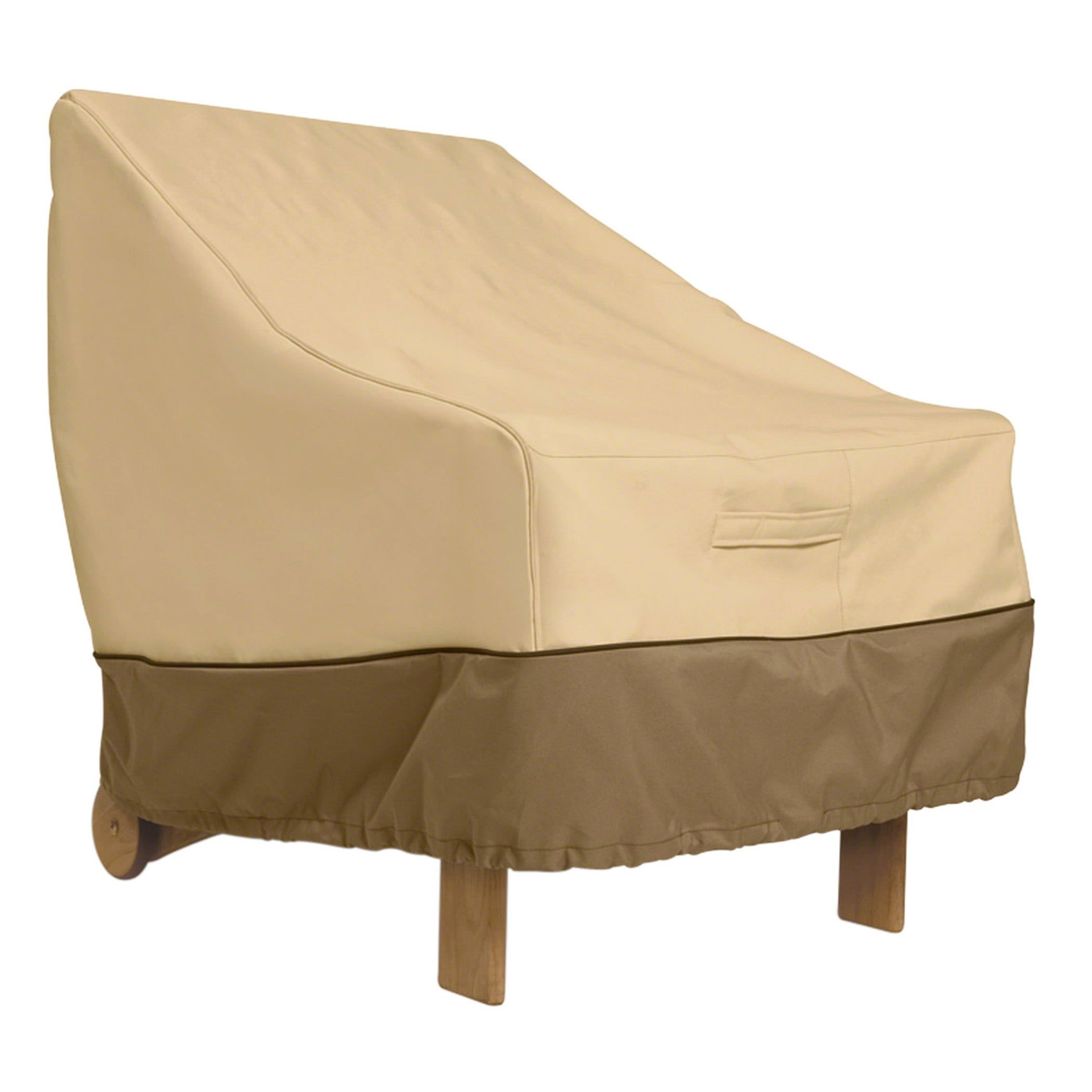 Water-Resistant Beige and Brown Polyester Adirondack Chair Cover