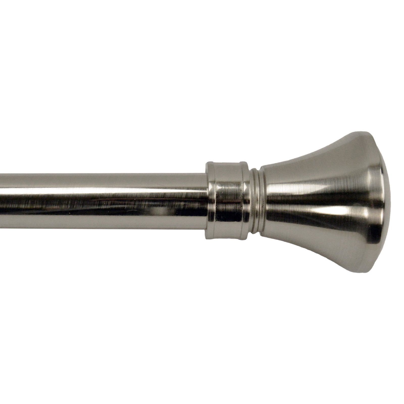 Lexington Pewter Adjustable Steel Curtain Rod 86-144 in.