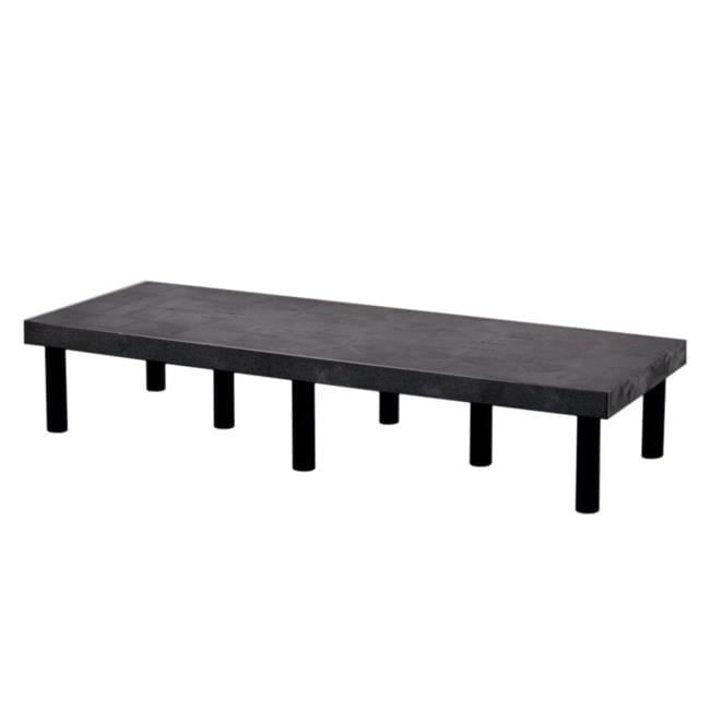 Black Polyethylene 66" x 24" Solid Top Dunnage Rack