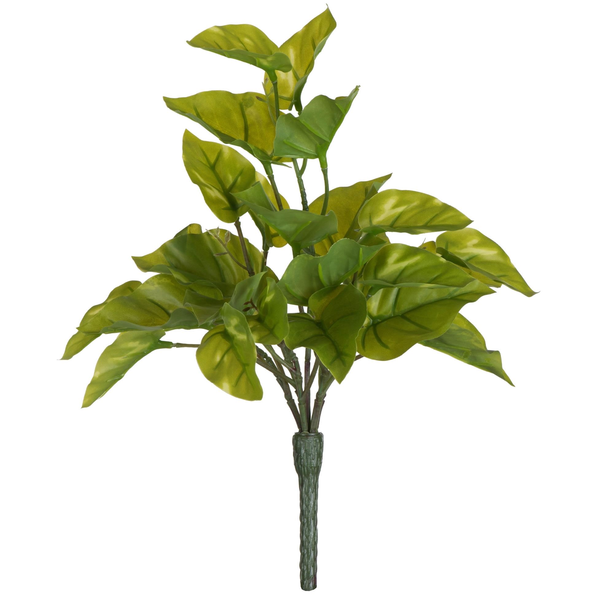 Evergreen Elegance 12" Faux Pothos Bush Trio for Outdoor Decor