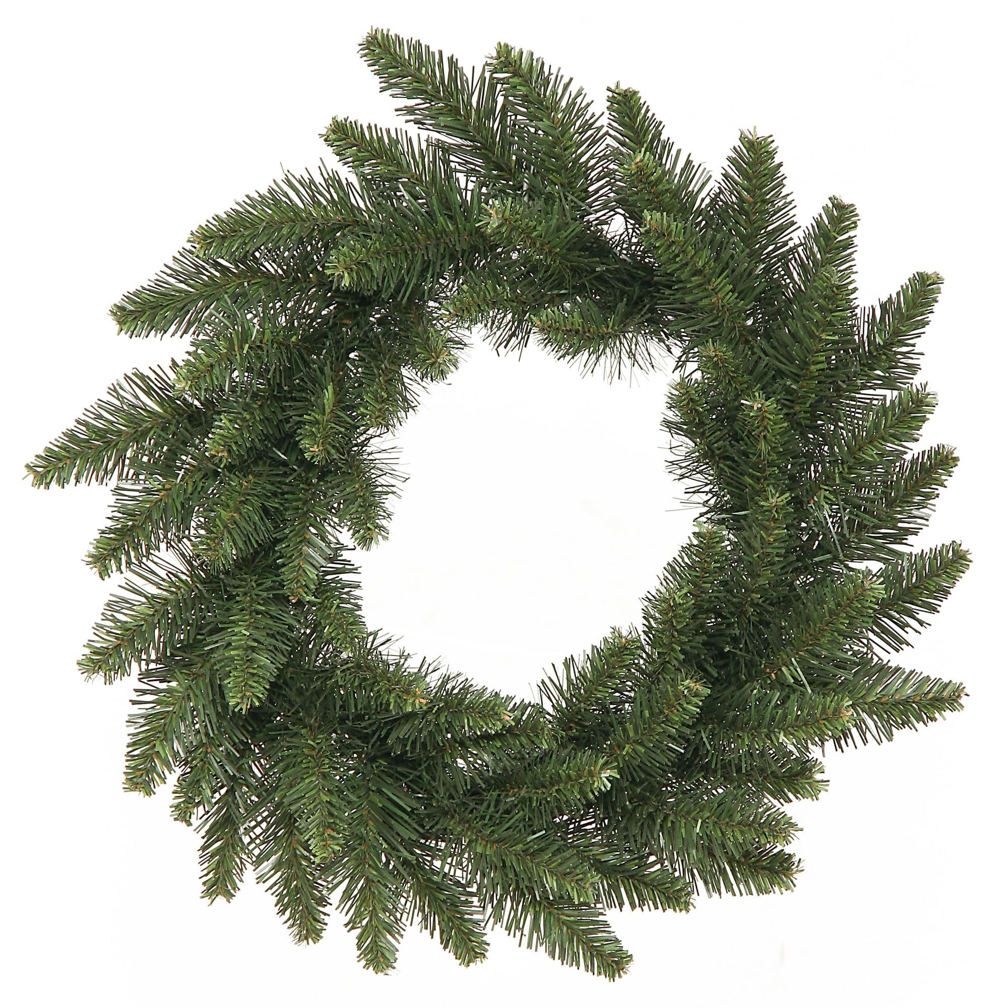 16" Green PVC Artificial Christmas Wreath for Front Door