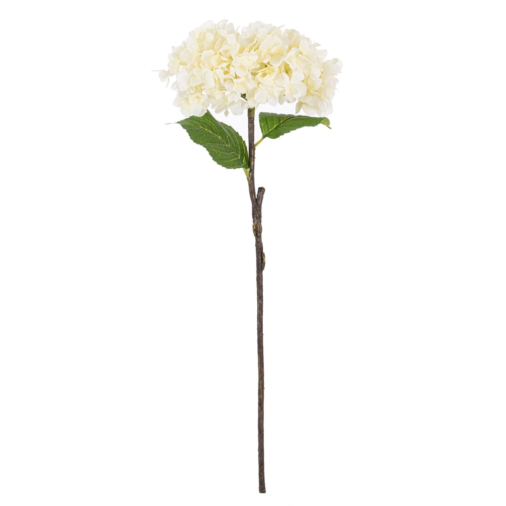 Elegant 27" White Polyester Hydrangea Artificial Flower Arrangement