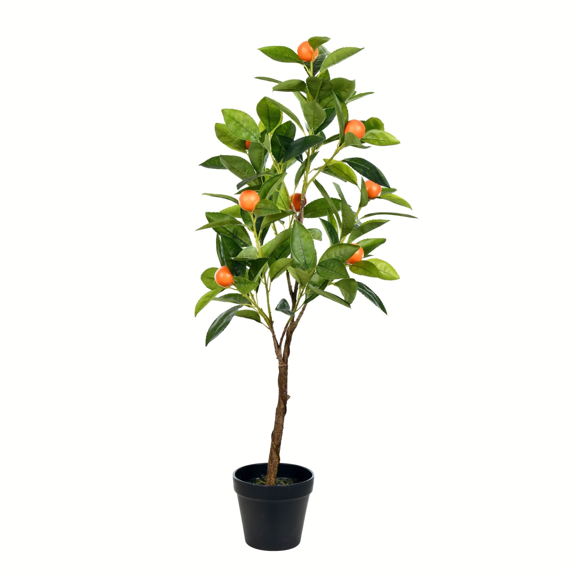 Lifelike Lemon Fruit Tree in Plastic Pot, 29" Outdoor Decor