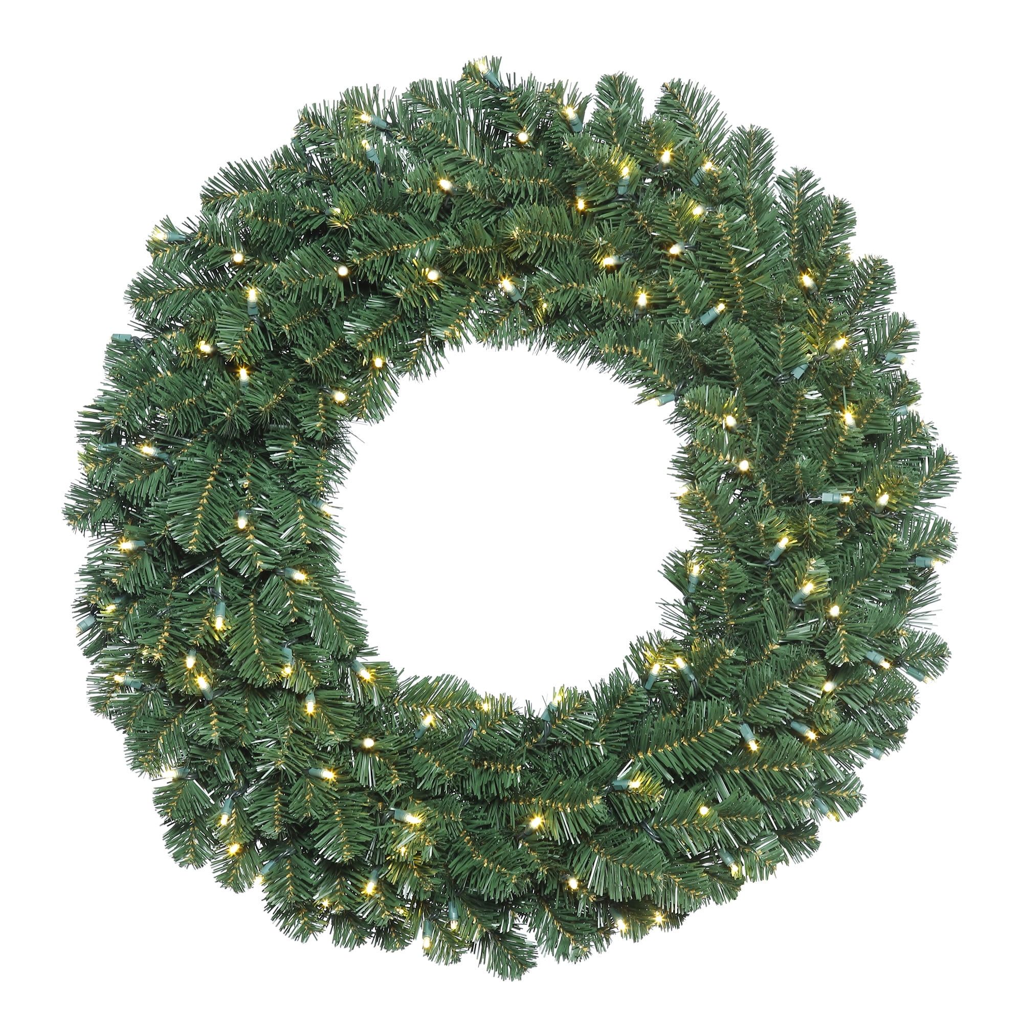 36" Green LED Prelit Artificial Christmas Wreath