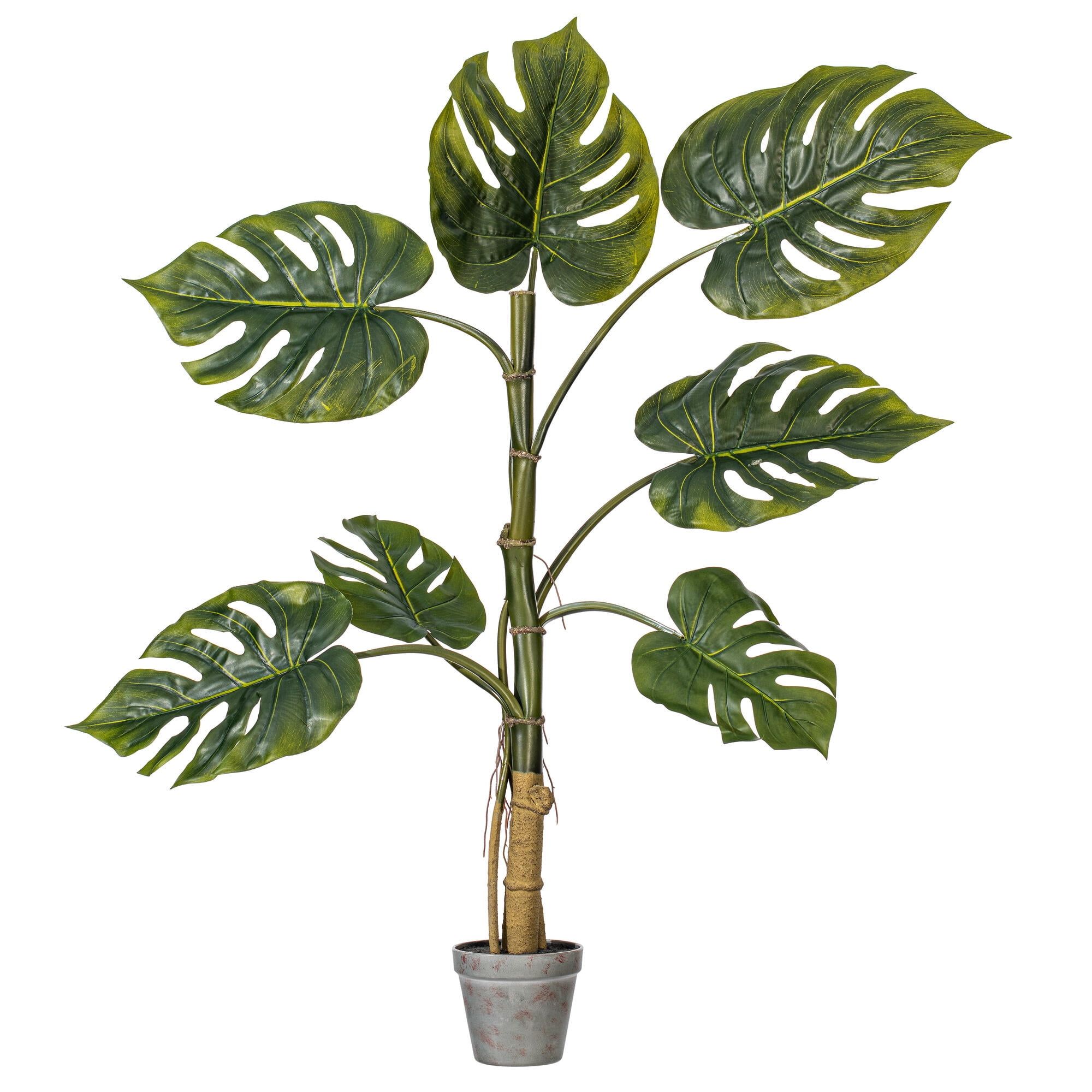 38" Green Plastic Potted Philodendron Floor Plant