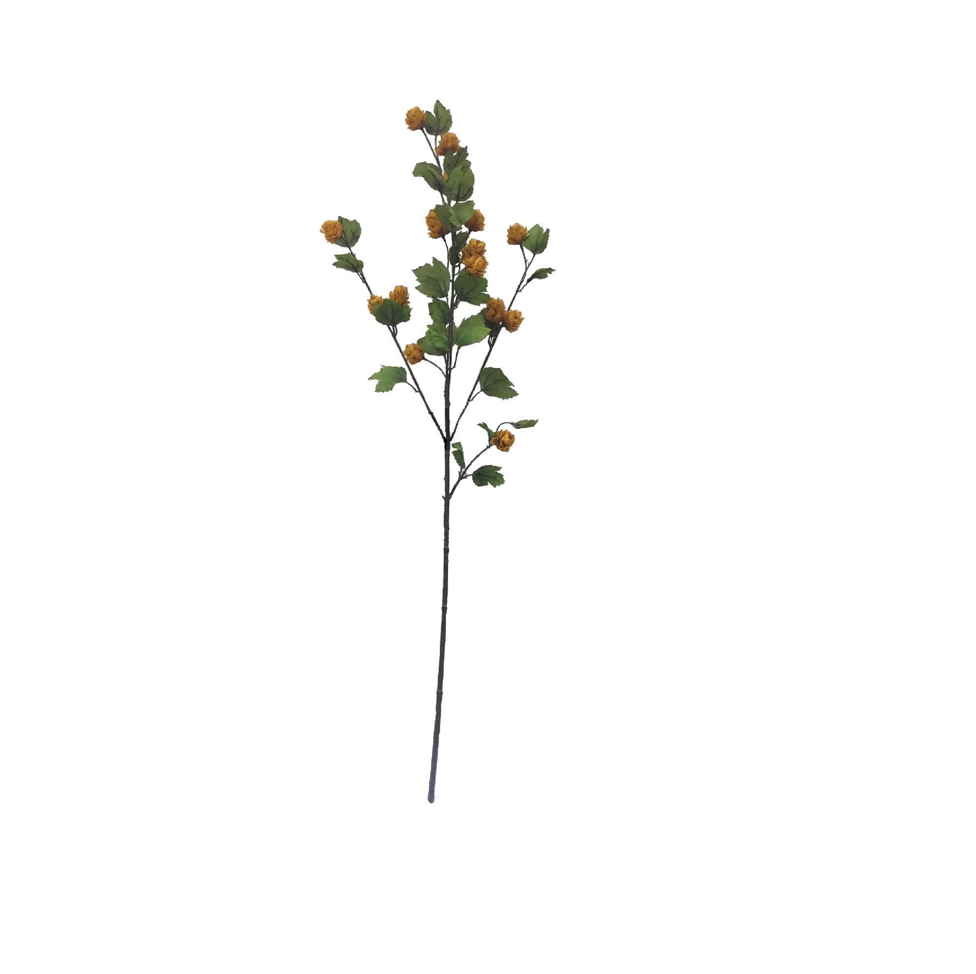 39" Mustard Artificial Hop Branch with Green Foliage