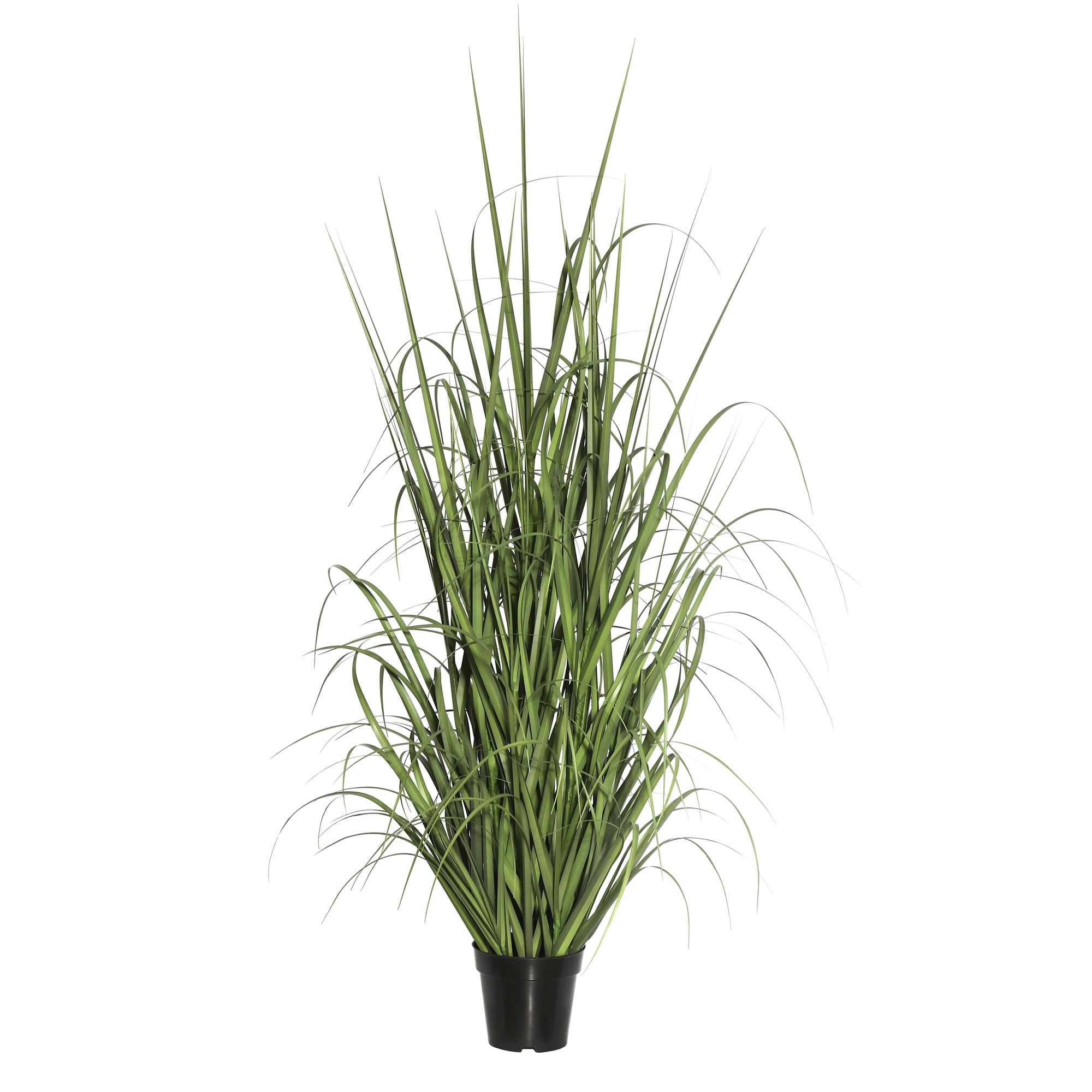 48" Green Artificial Potted Ryegrass in Black Plastic Pot