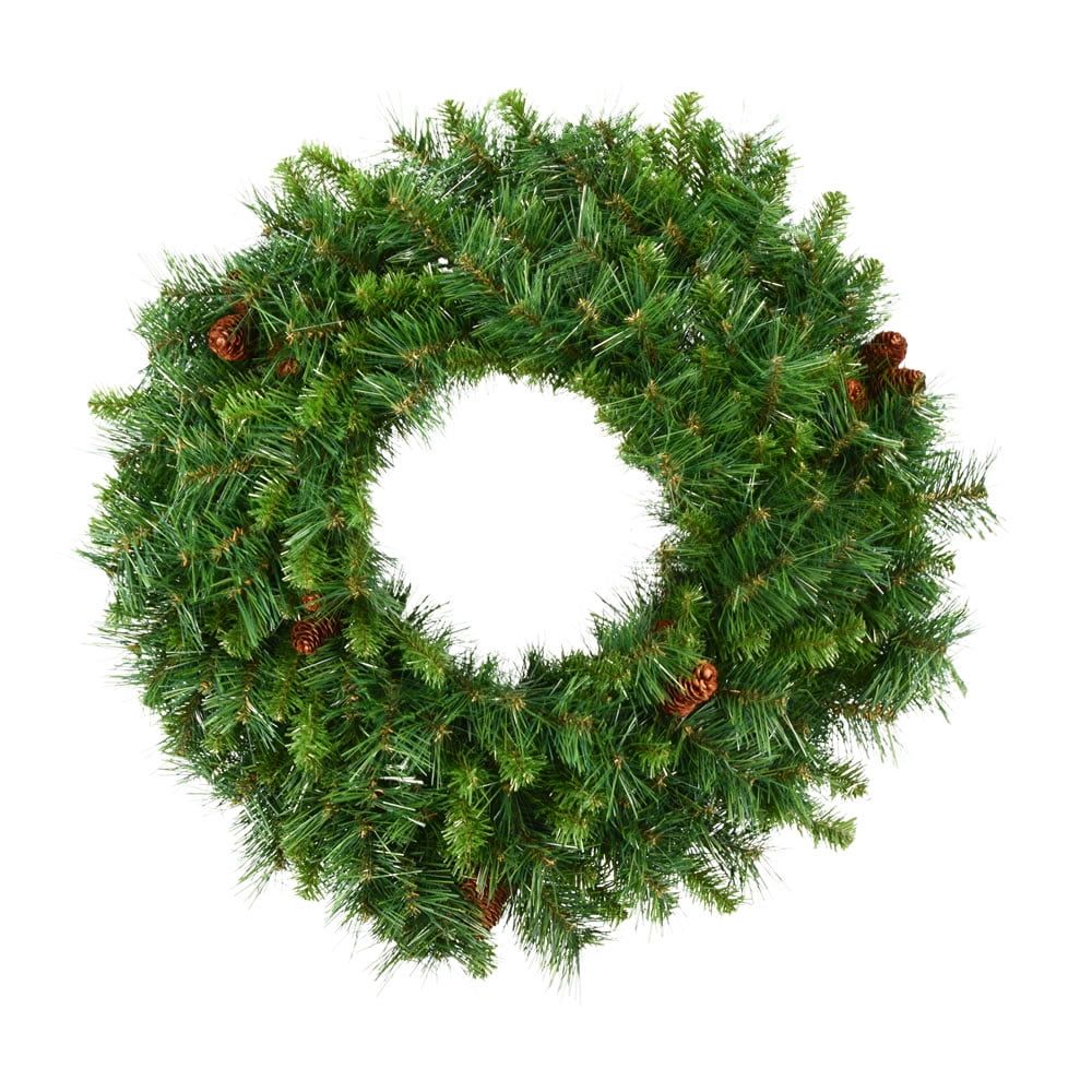 Cheyenne Pine 60" Green Artificial Christmas Wreath with Pinecones