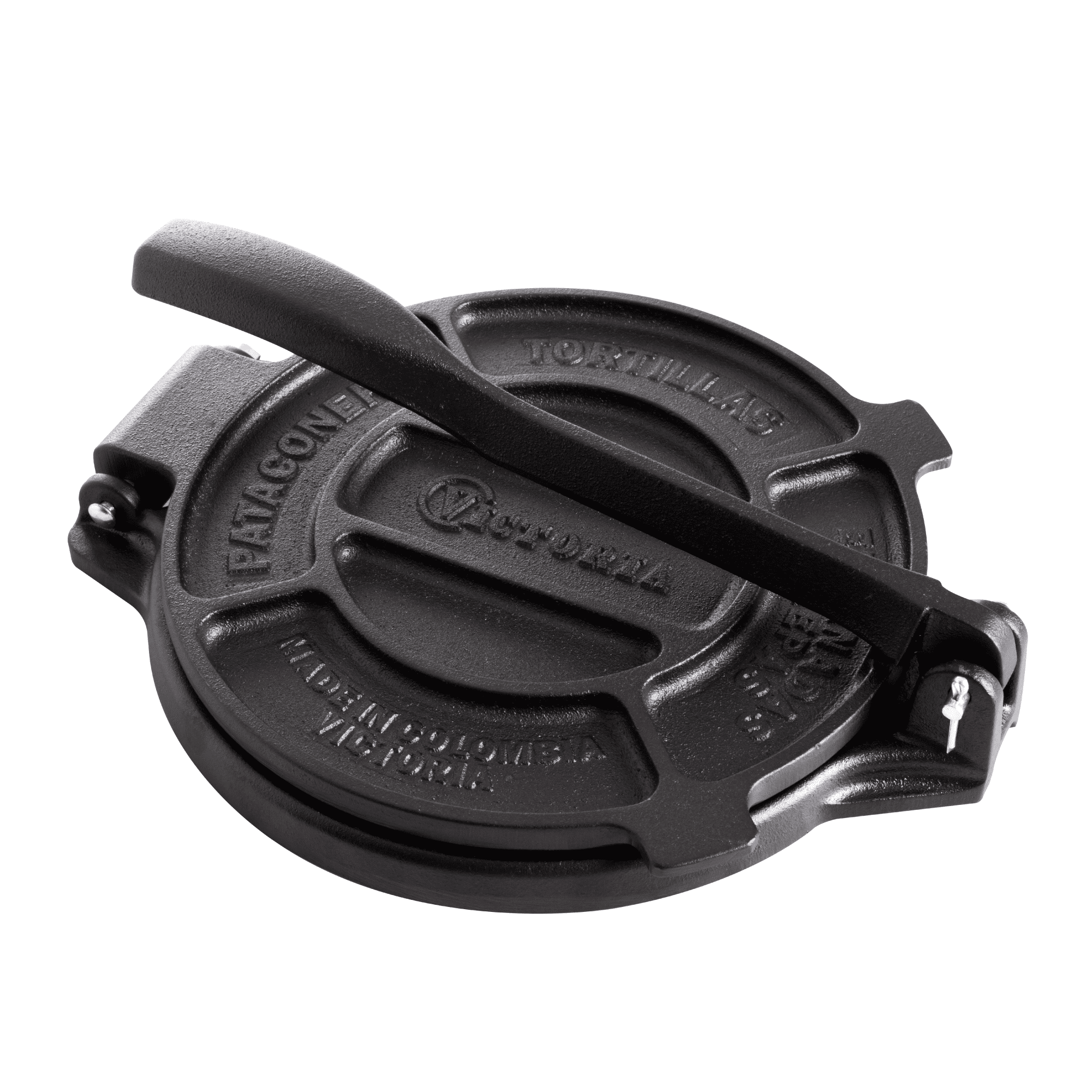 Victoria 6.5" Black Cast Iron Tortilla Press