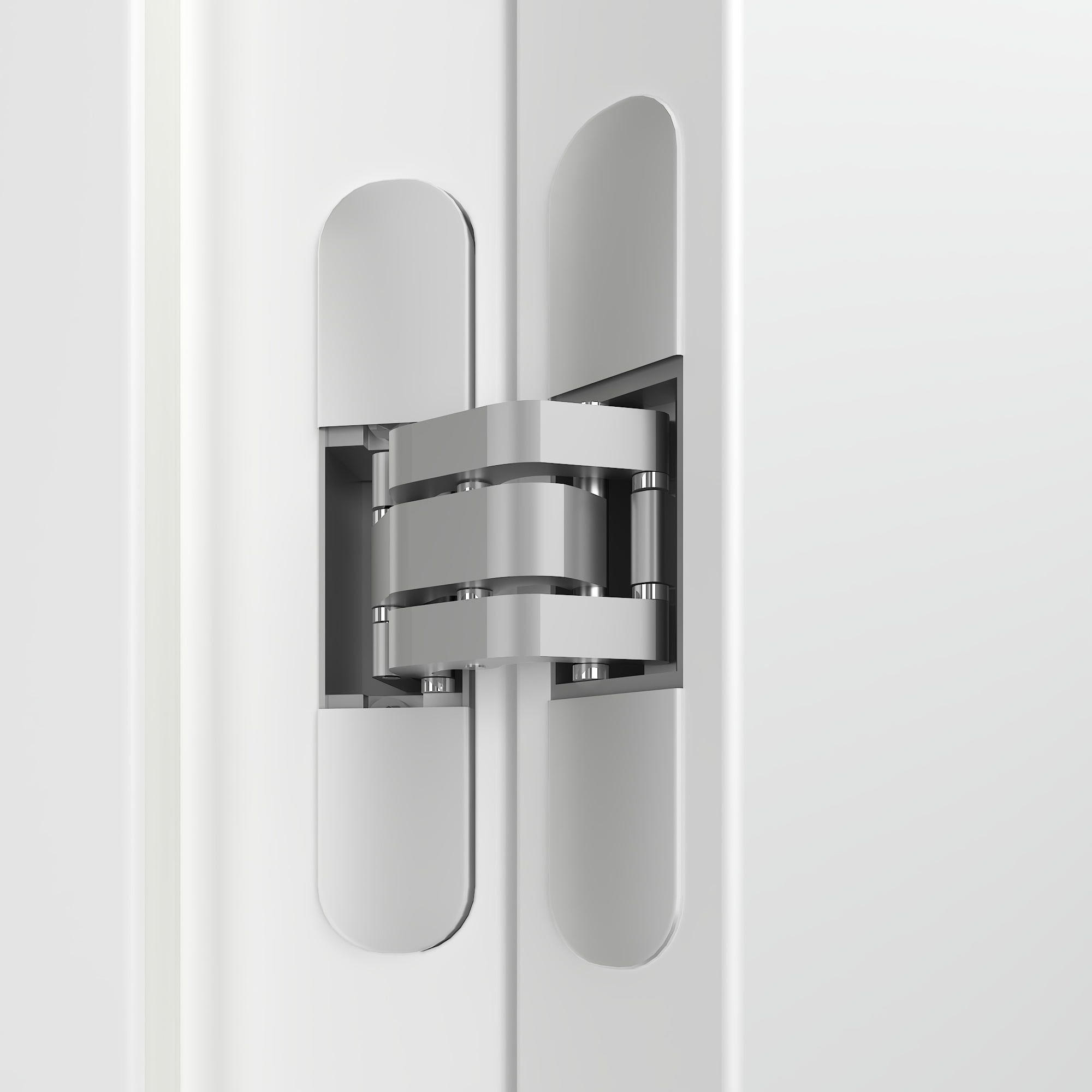 Chrome 3D Adjustable Heavy-Duty Concealed Door Hinge