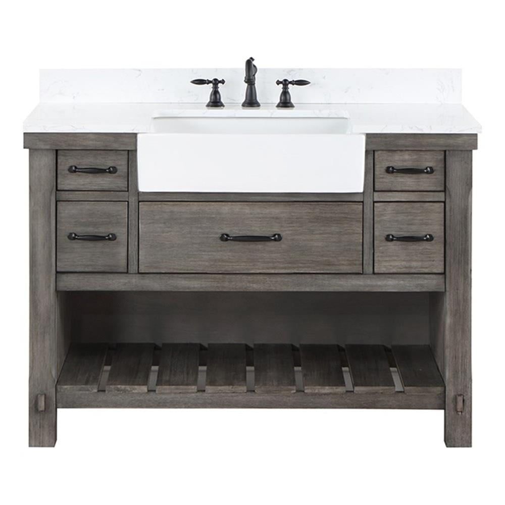 Villareal 48 Inch Classical Grey Oak Single Bath Vanity