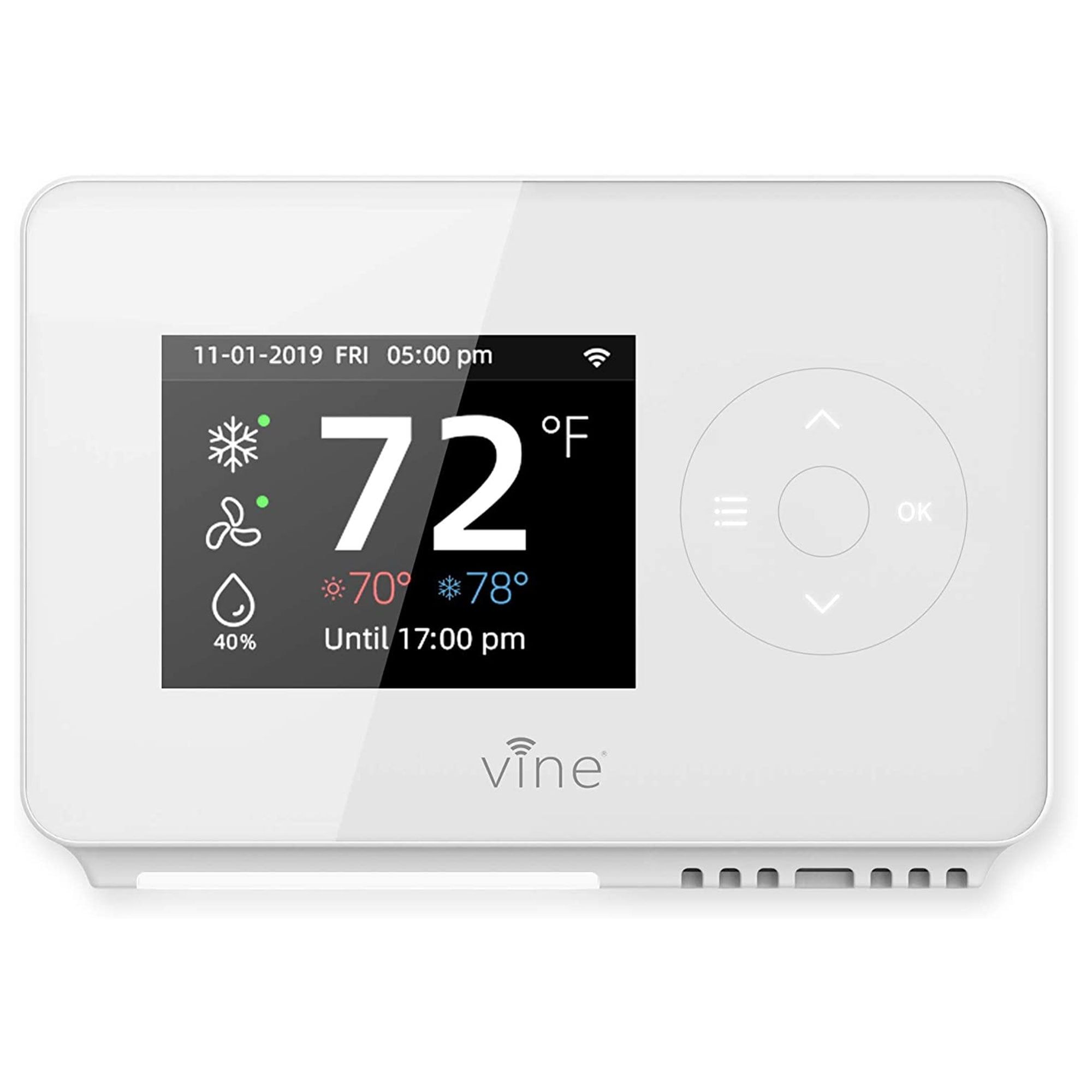 Vine White Digital WiFi Programmable Smart Thermostat