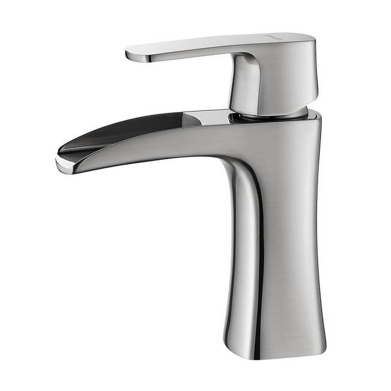 Alessandra 6'' Contemporary Brushed Nickel Waterfall Bathroom Faucet