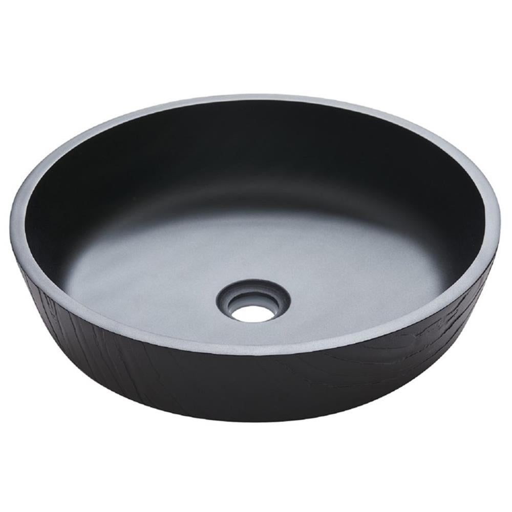 Matte Black Round Glass Bathroom Vessel Sink Bowl