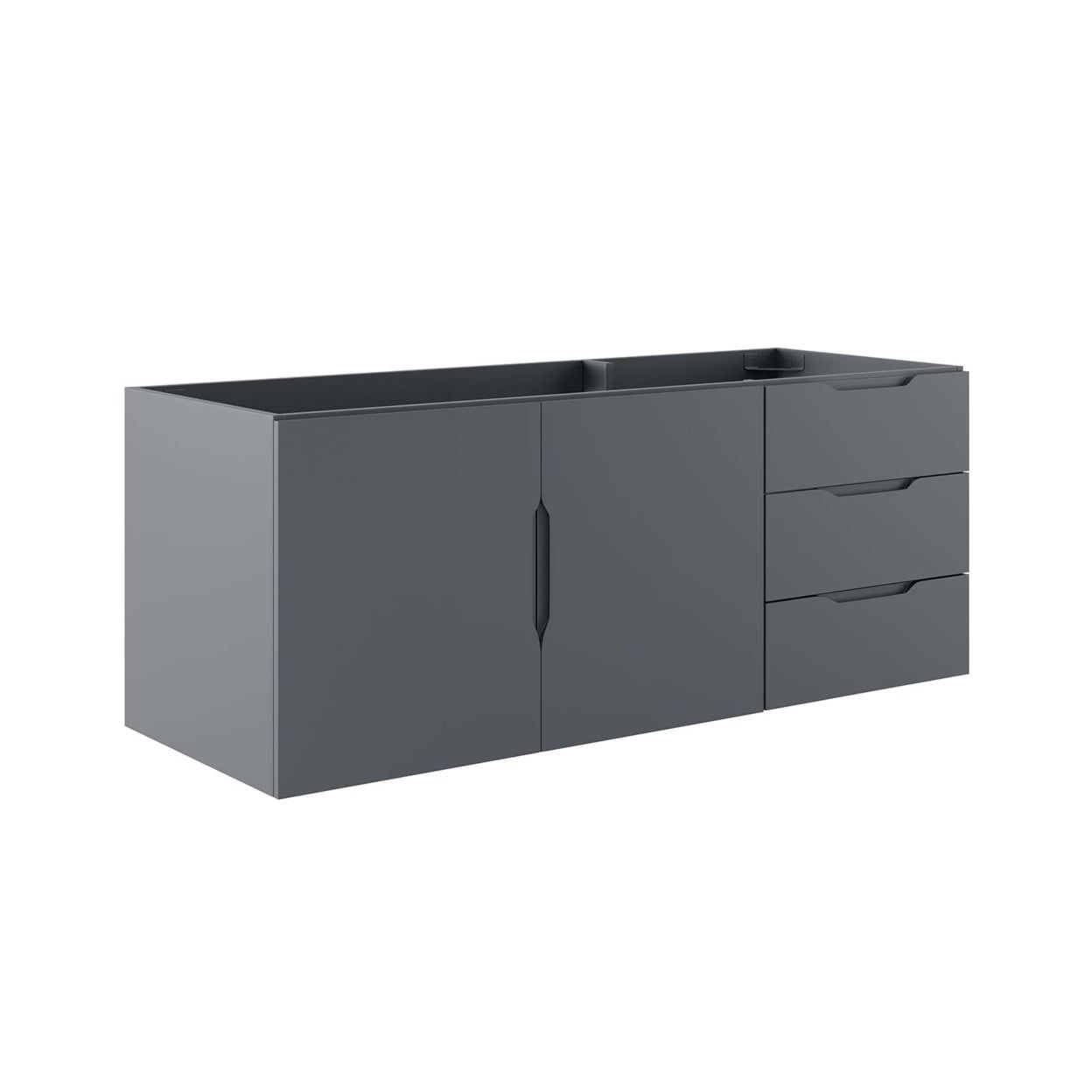 Vitality 48" Gray Wall-Mount Double Bathroom Vanity Cabinet