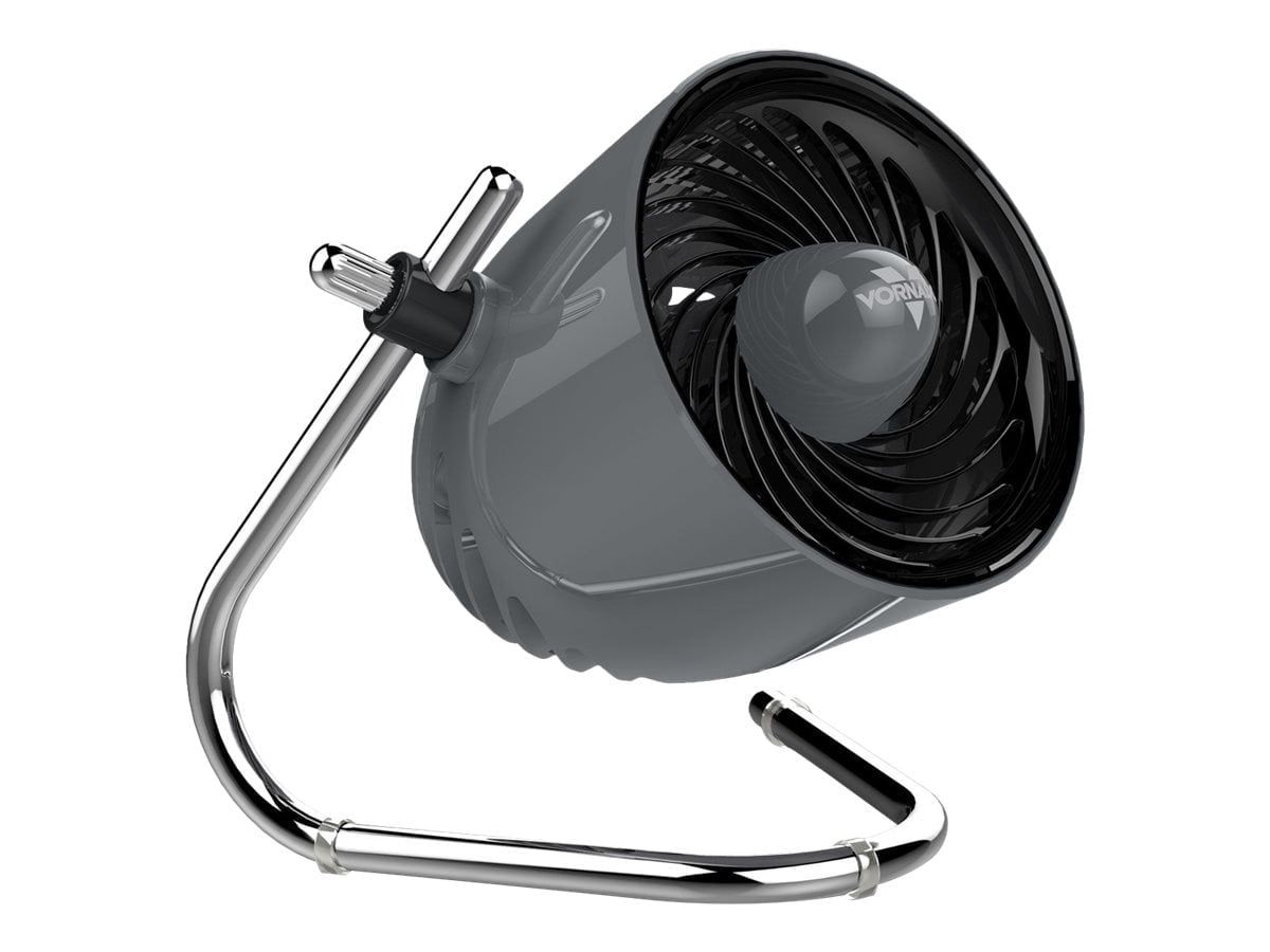 Storm Gray Oscillating Desk Fan with Three Speeds