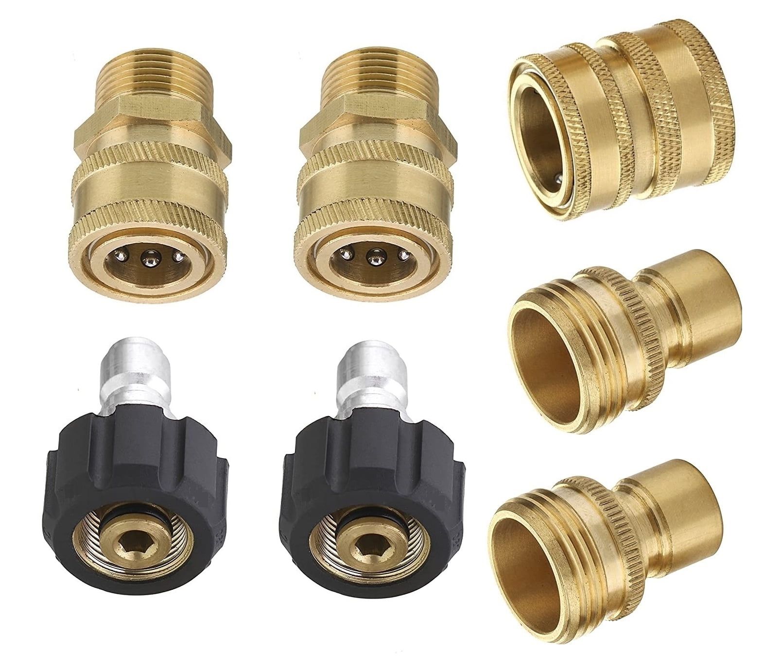 Vortxx Stainless Steel and Brass Pressure Washer Adapter Set