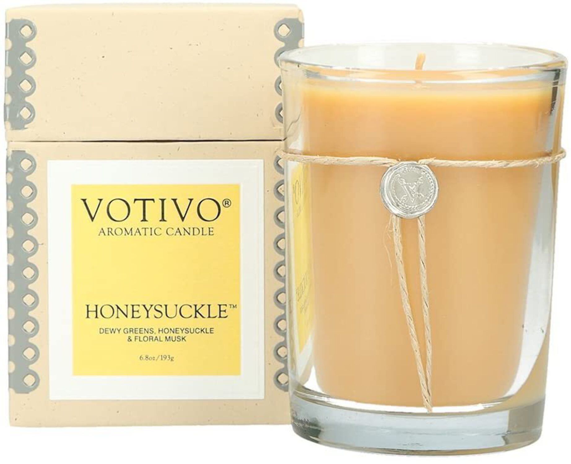 Honeysuckle Amber Soy Scented Votive Candle 6.8oz