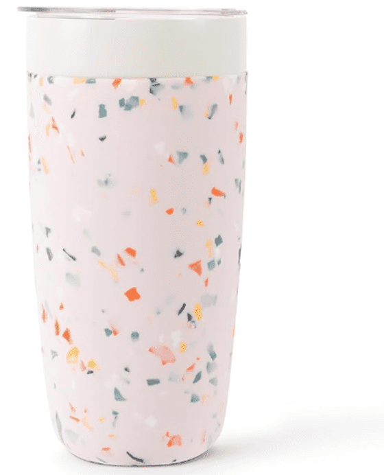 Blush Terrazzo Insulated Travel Tumbler with Ceramic Coating