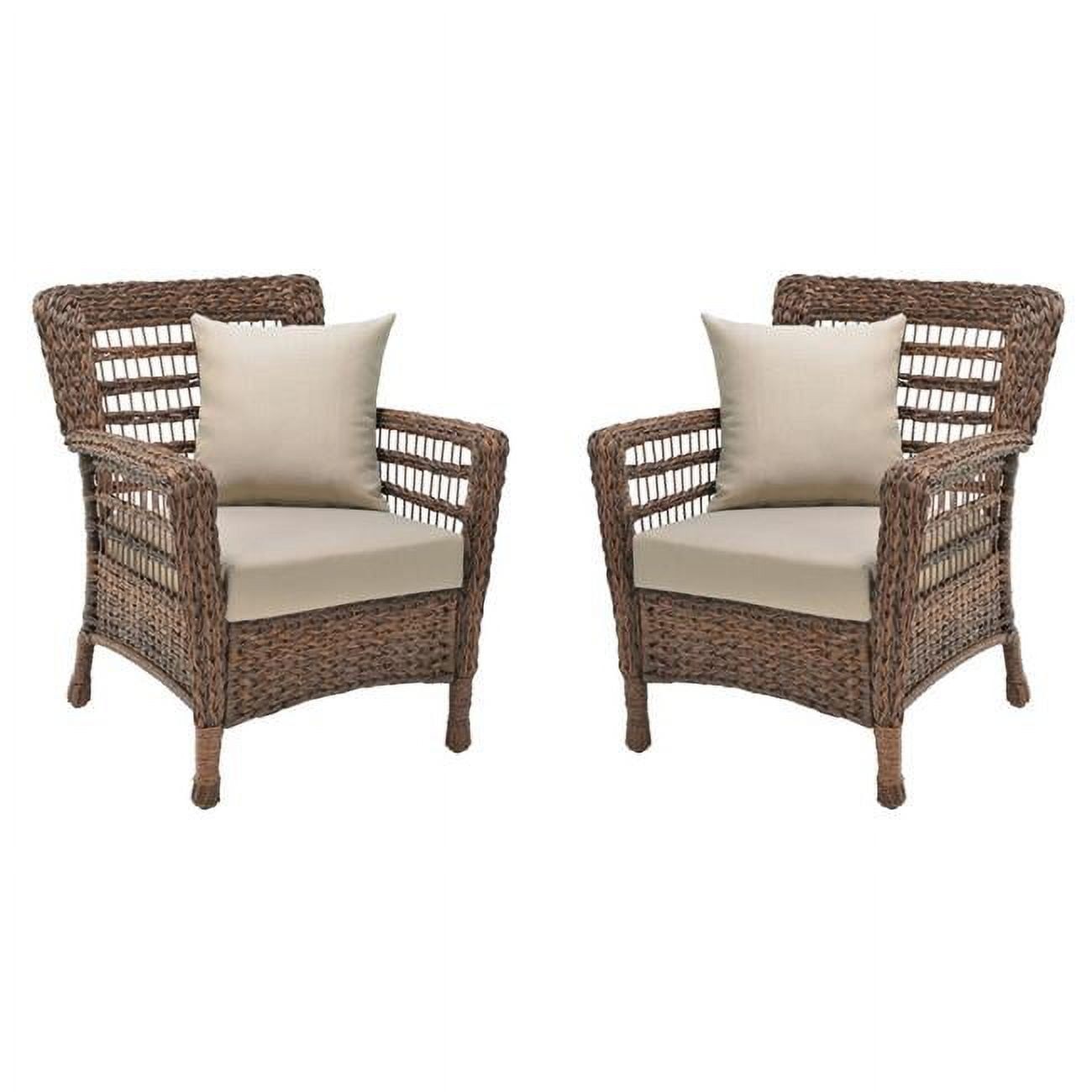 Modern Concept Faux Sea Grass Rattan Outdoor Patio Armchair