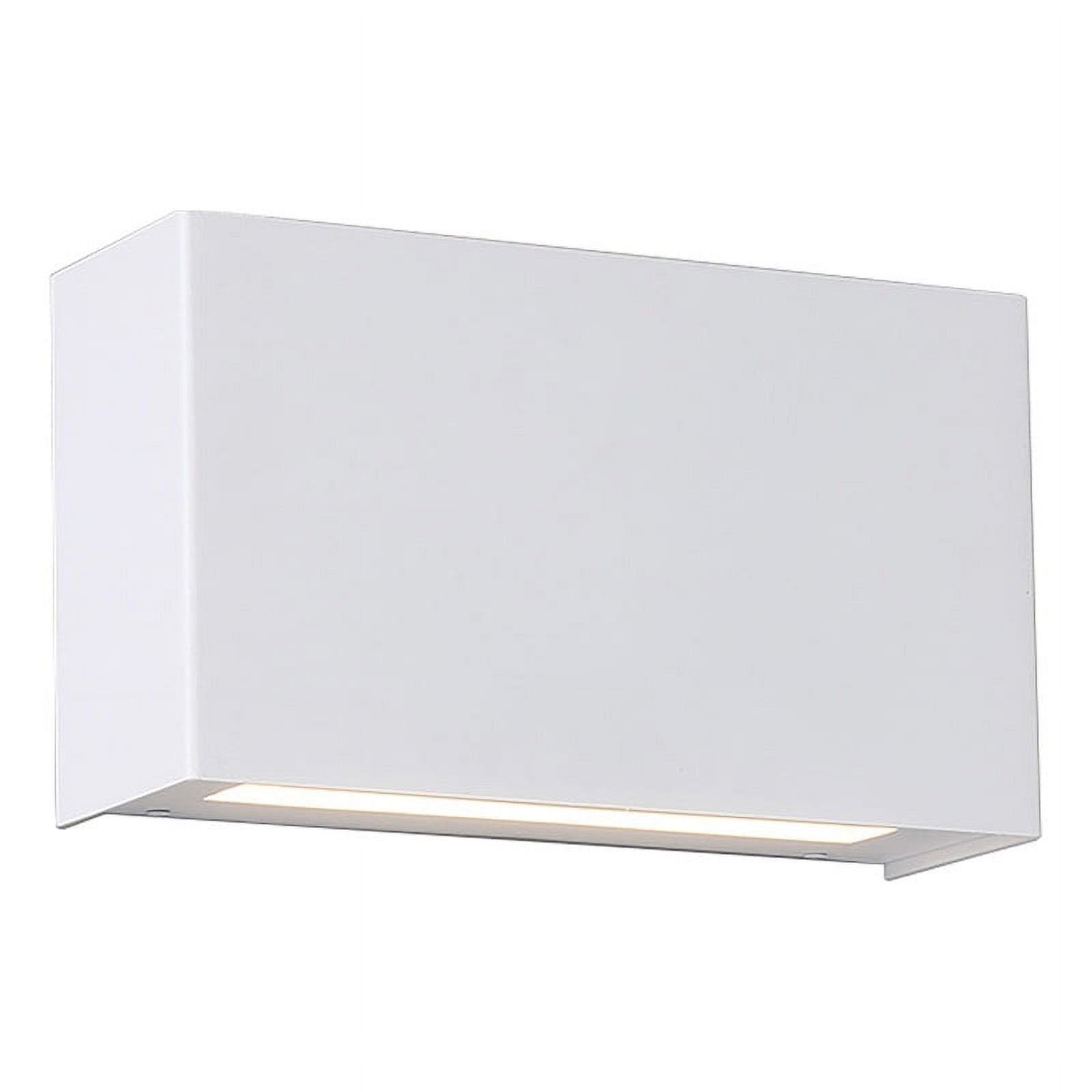 Sleek White Aluminum Dimmable LED Sconce 12"