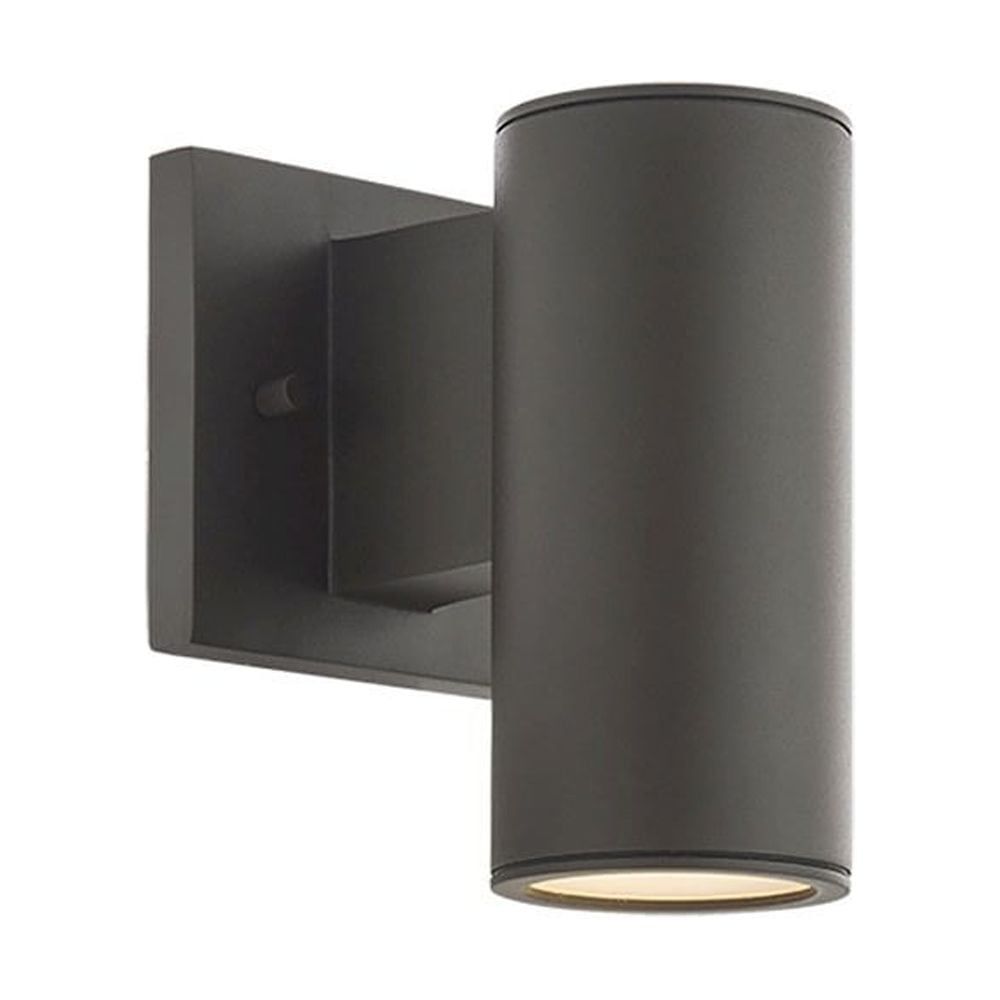 Bronze Cylinder Dimmable LED Outdoor Wall Sconce