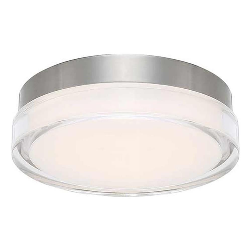 Dot 15" Round Chrome LED Flush Mount Light