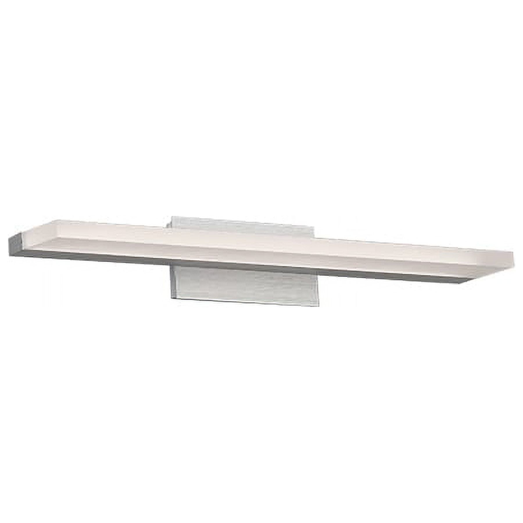 Sleek Edge-Lit Brushed Aluminum LED Vanity Light, 18"