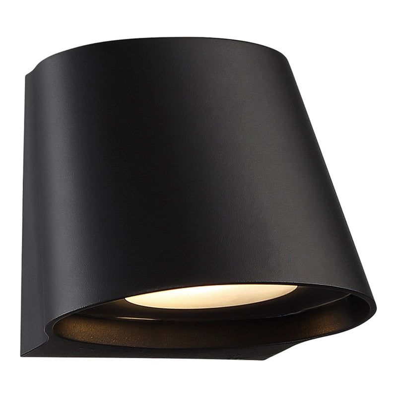 Black Dimmable LED Outdoor Wall Sconce